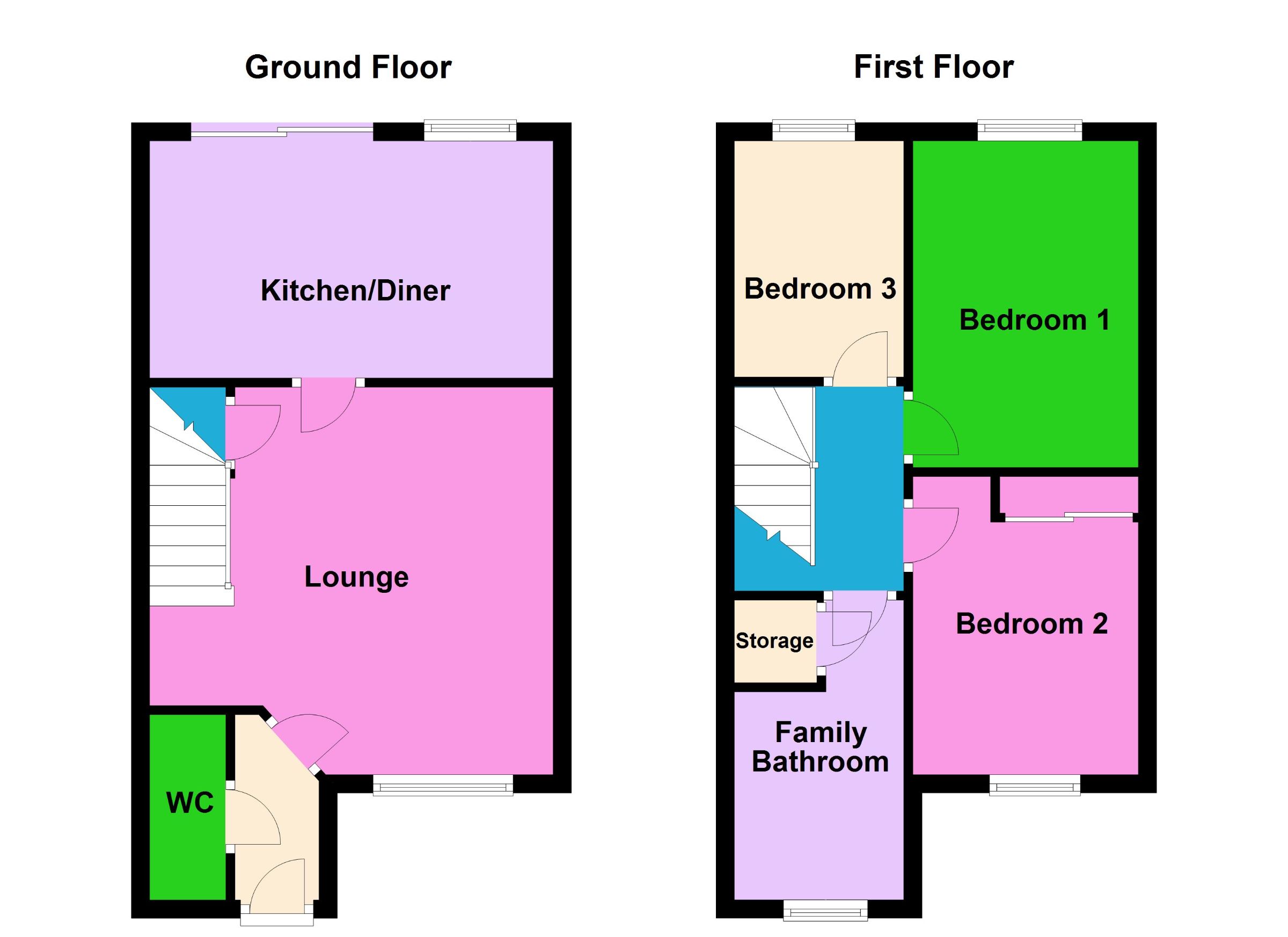 3 bed semi-detached house for sale in Aqua Drive, Peterborough - Property Floorplan