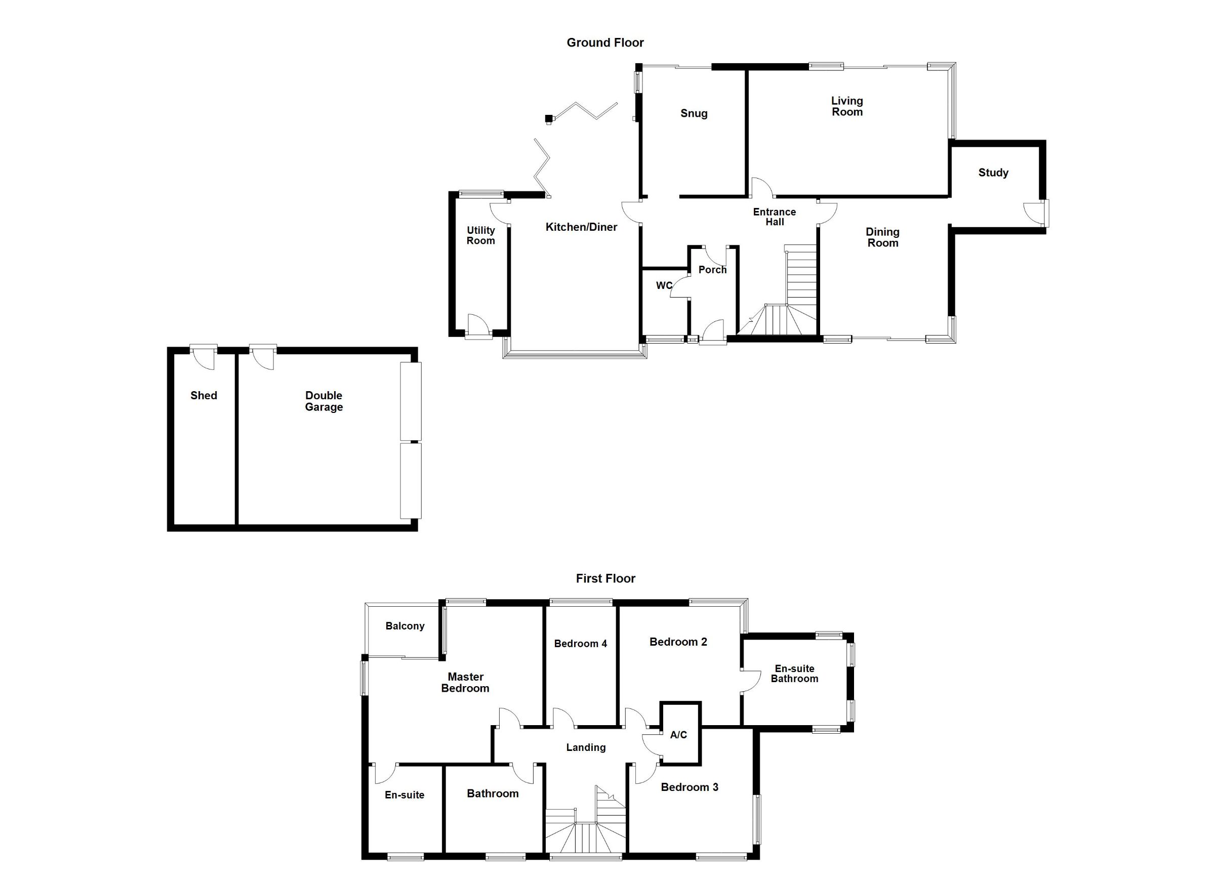 4 bed detached house for sale in Thorpe Meadows, Peterborough - Property Floorplan