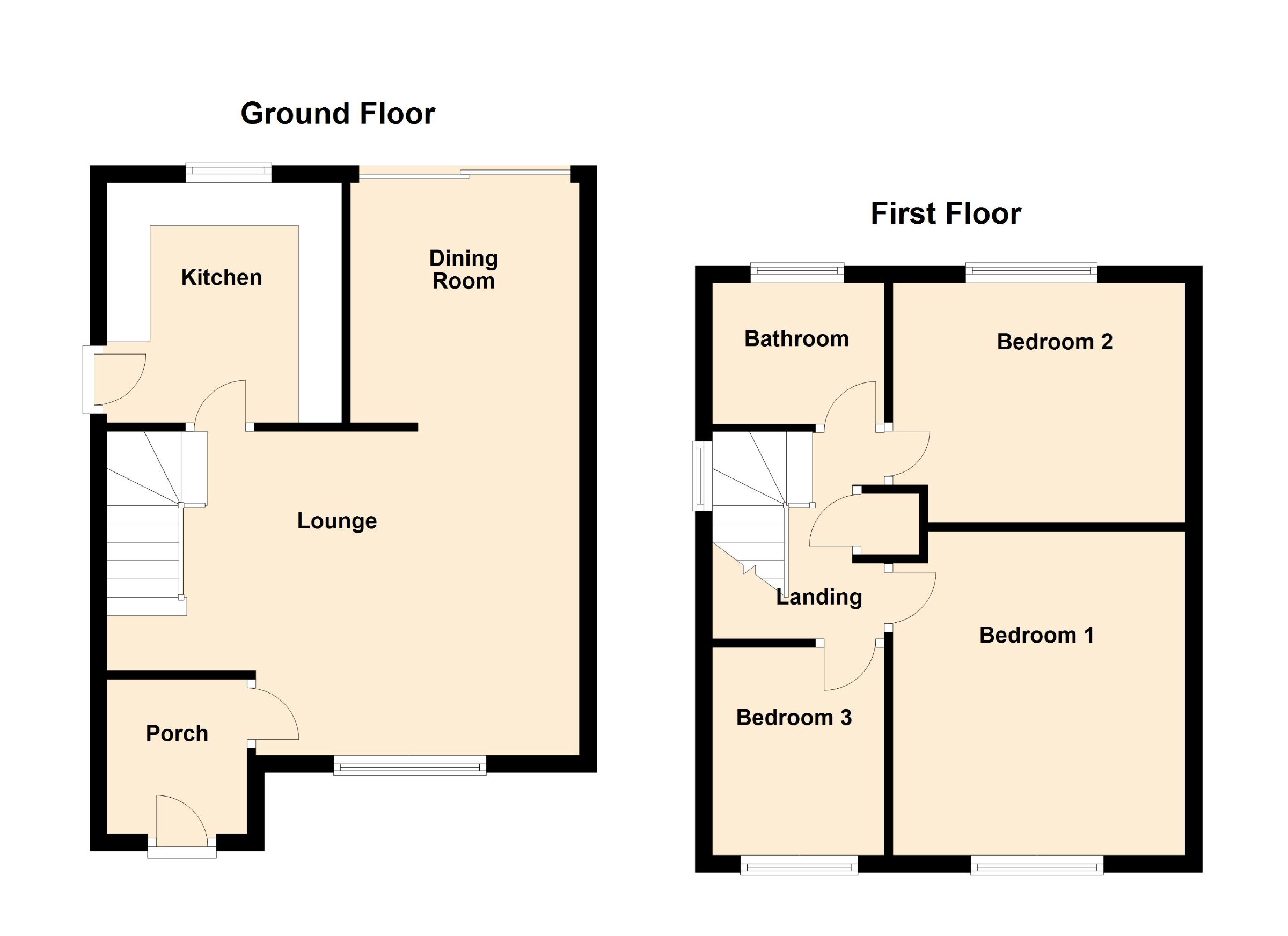 3 bed semi-detached house for sale in Meynell Walk, Peterborough - Property Floorplan