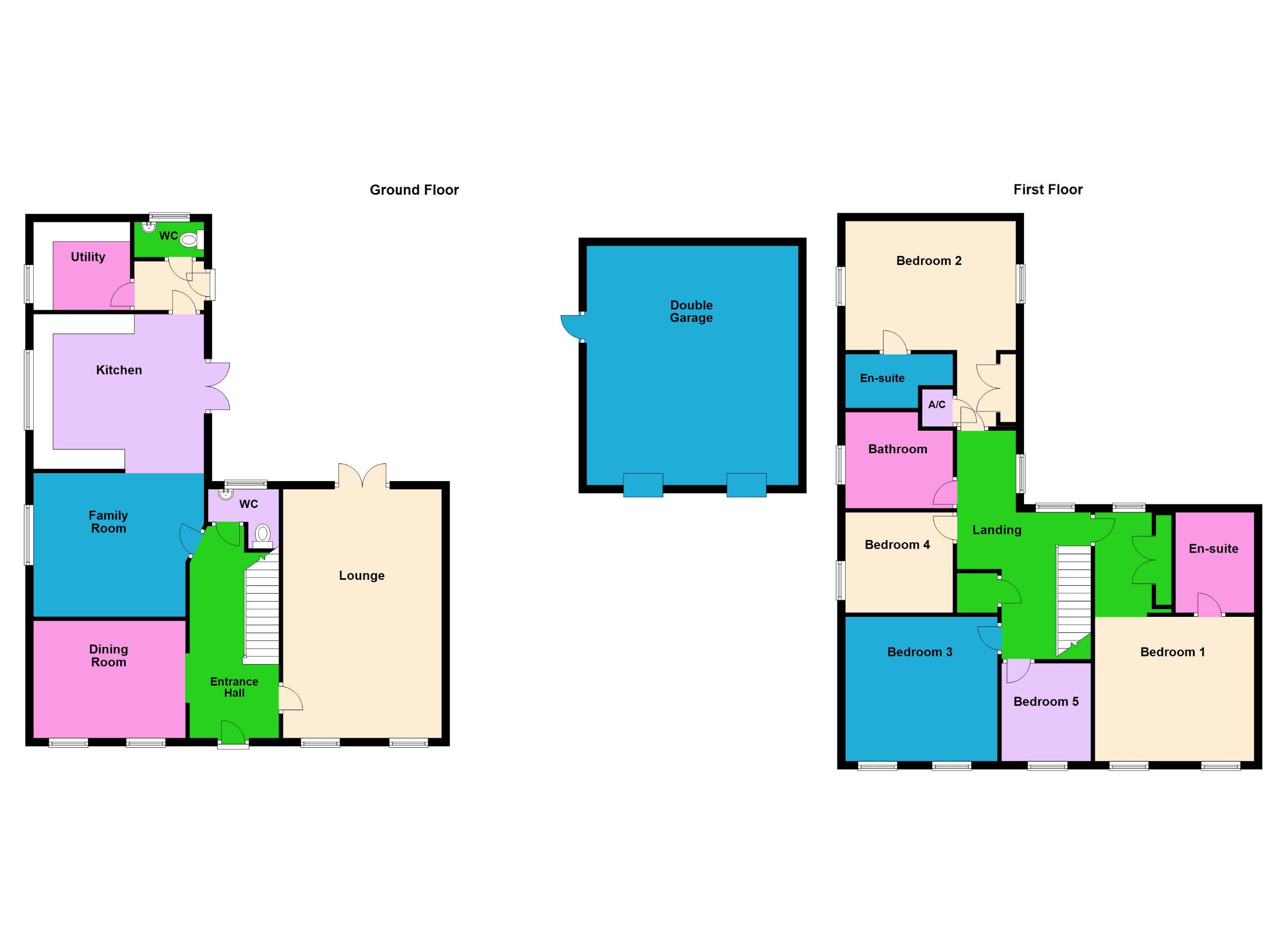 5 bed detached house for sale in Woburn Drive, Peterborough - Property Floorplan