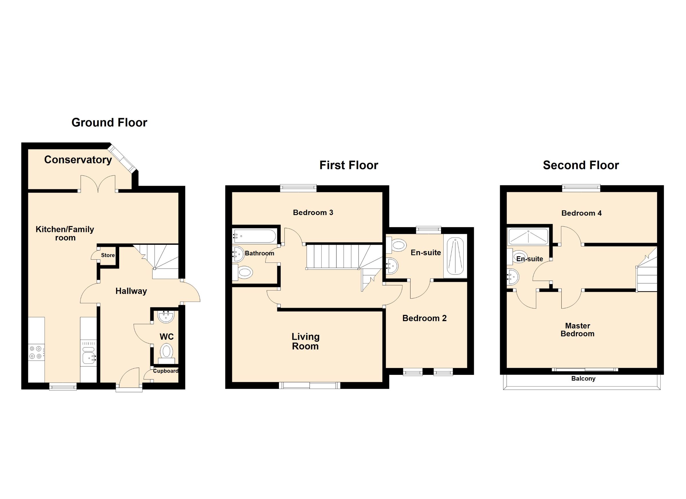 4 bed detached house for sale in Berrington View, Peterborough - Property Floorplan