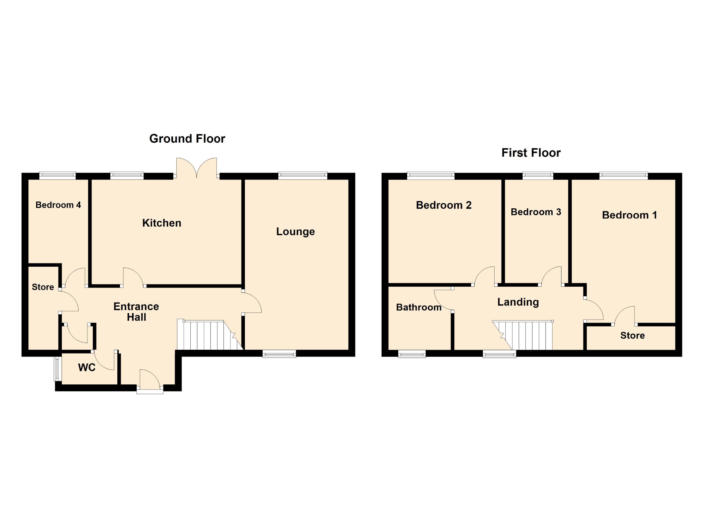 4 bed end of terrace house for sale in Barnstock, Peterborough - Property Floorplan