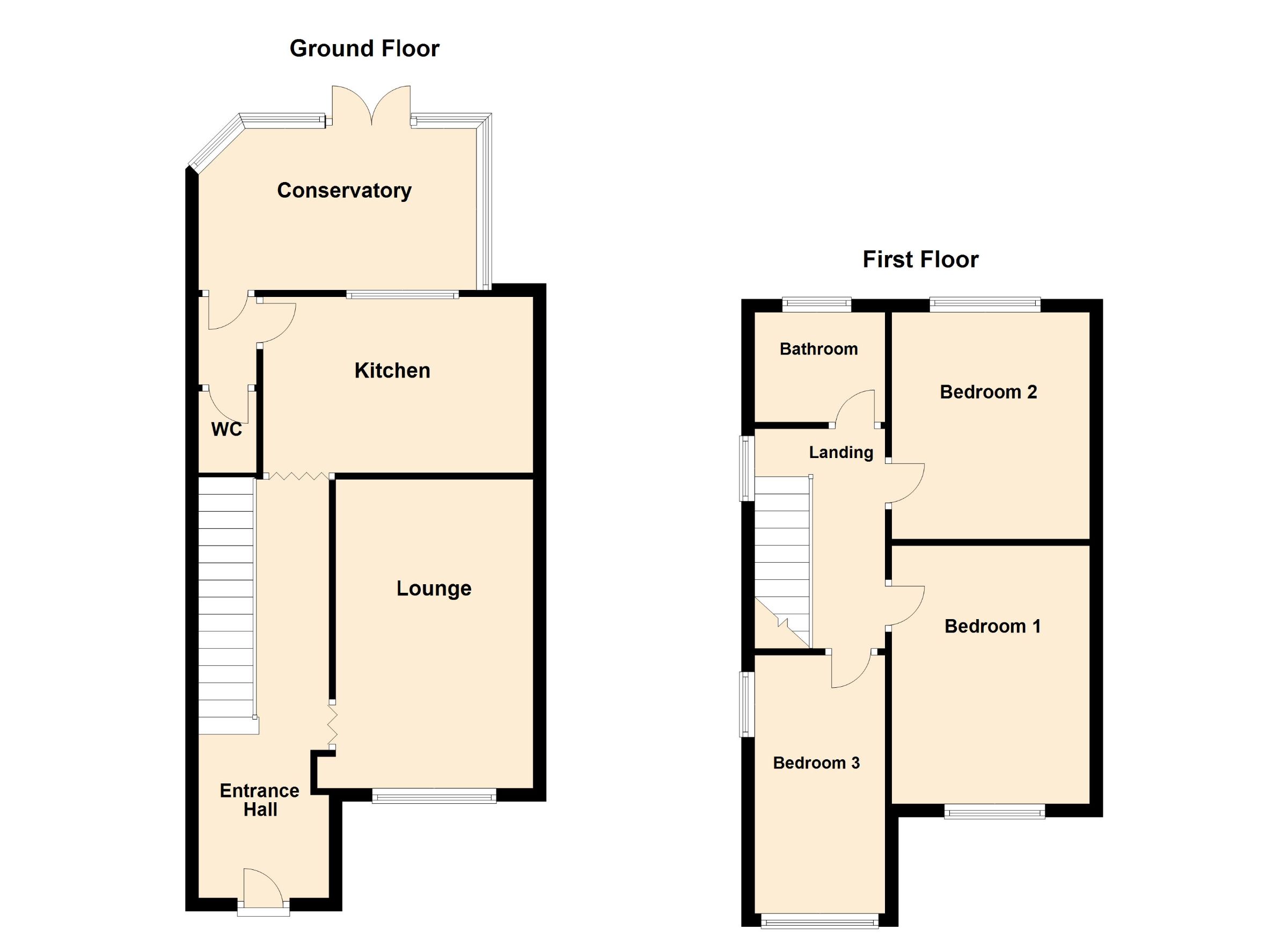3 bed semi-detached house for sale in Campion Road, Peterborough - Property Floorplan
