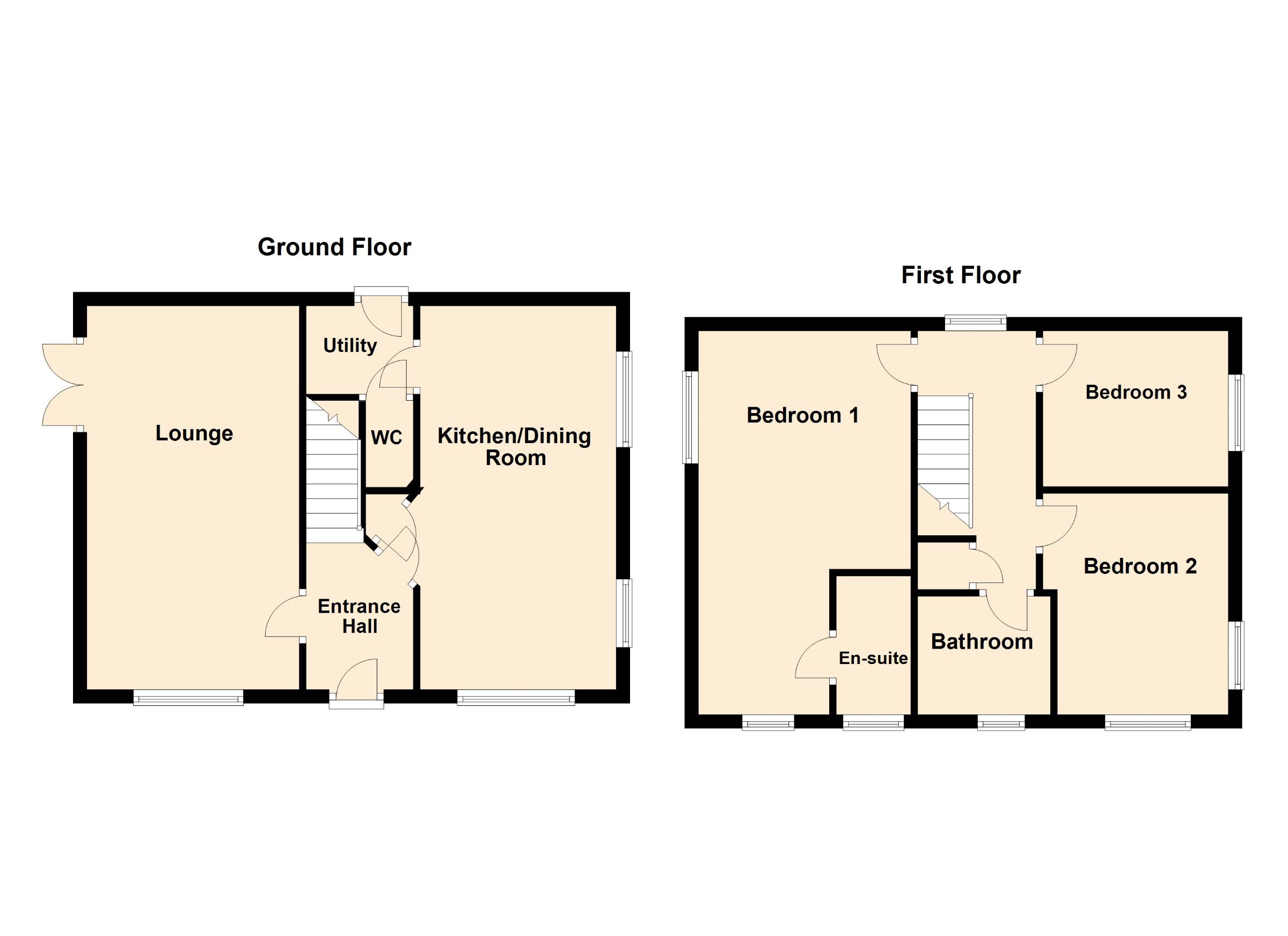 3 bed detached house for sale in The Stables, Peterborough - Property Floorplan