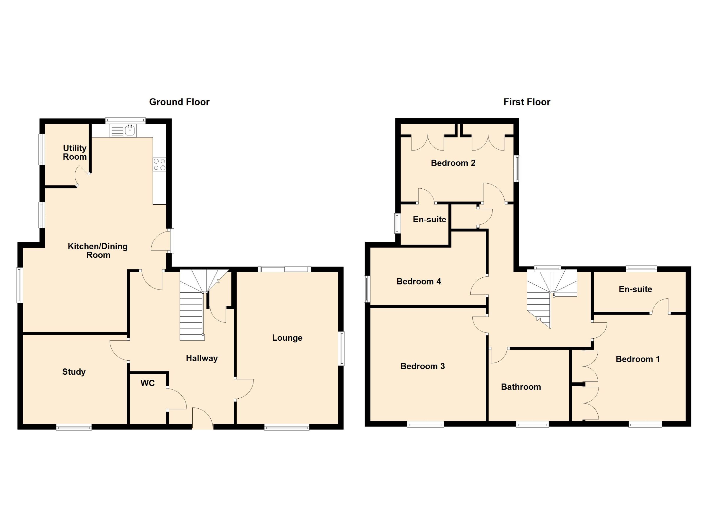 4 bed detached house for sale in The Glades, Huntingdon - Property Floorplan