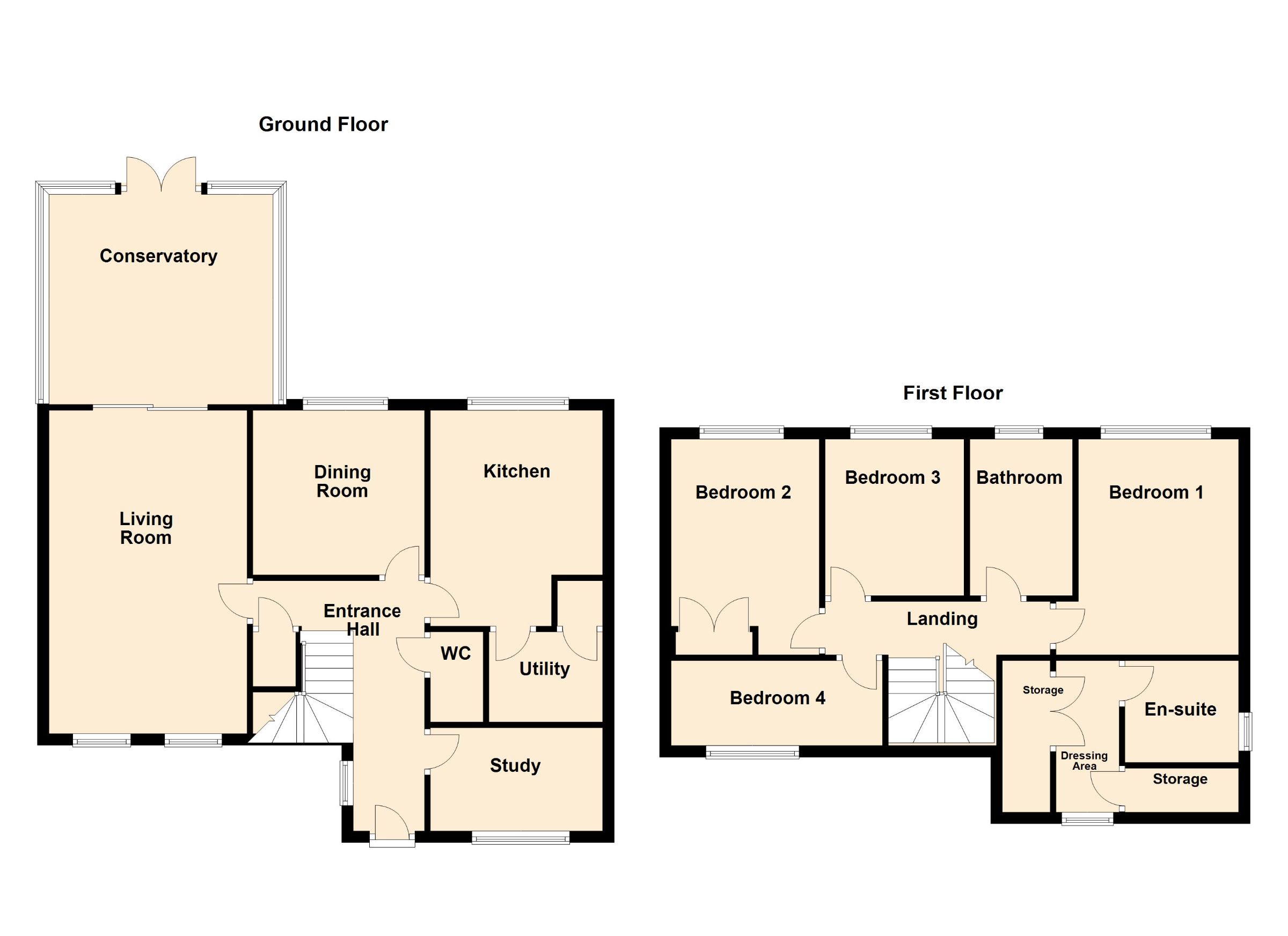 4 bed detached house for sale in Thompsons Ground, Peterborough - Property Floorplan
