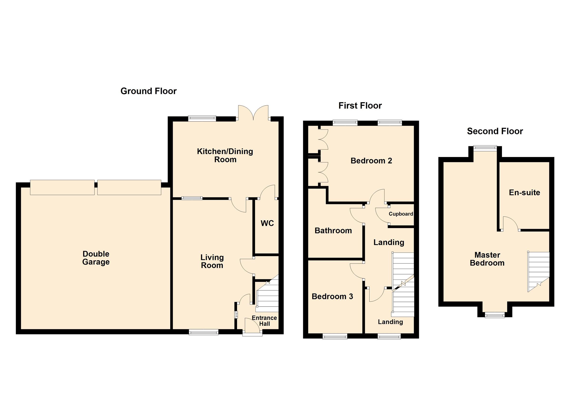 3 bed semi-detached house for sale in King Henry Chase, Peterborough - Property Floorplan