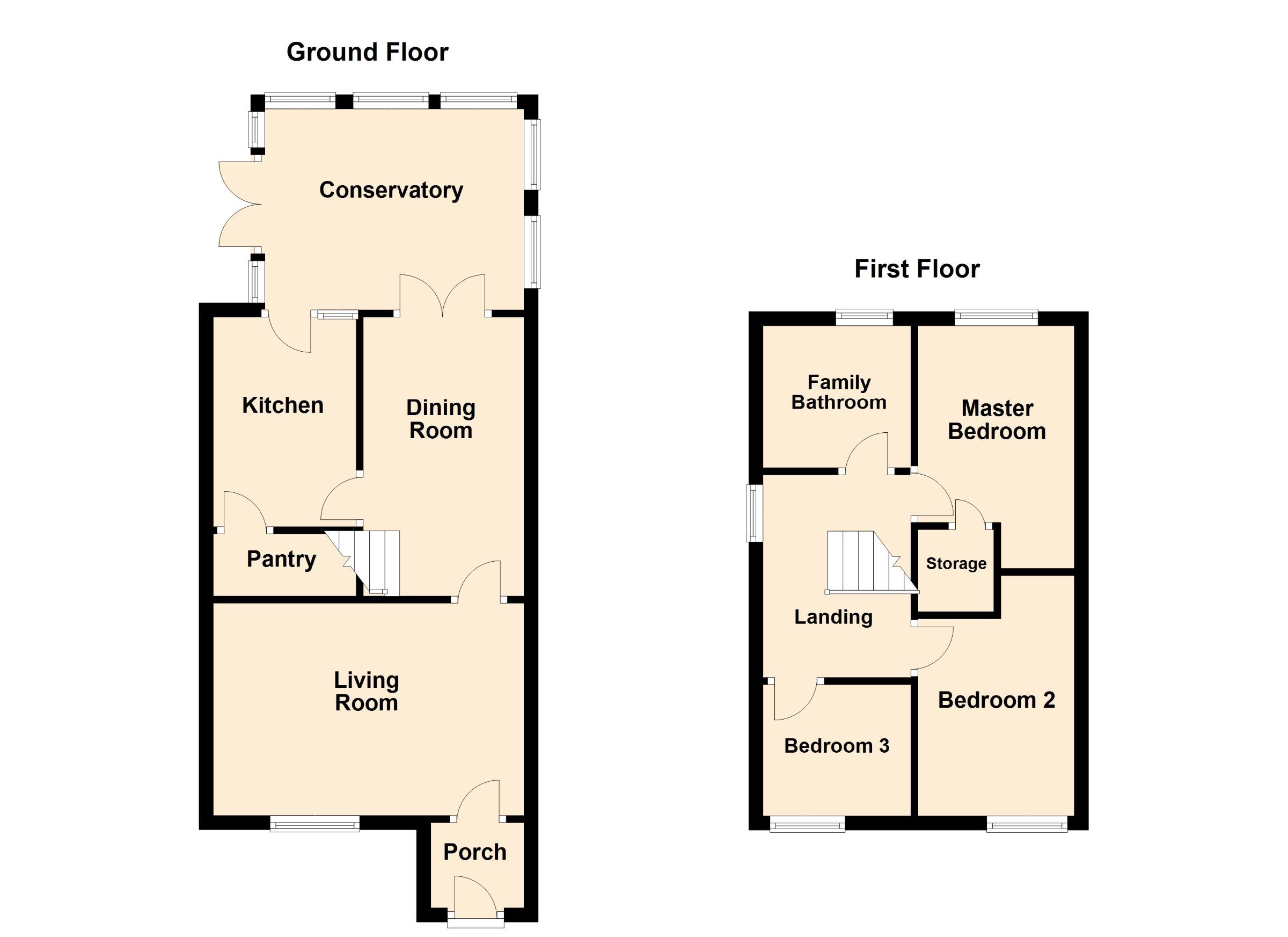 3 bed semi-detached house for sale in Hoylake Drive, Peterborough - Property Floorplan