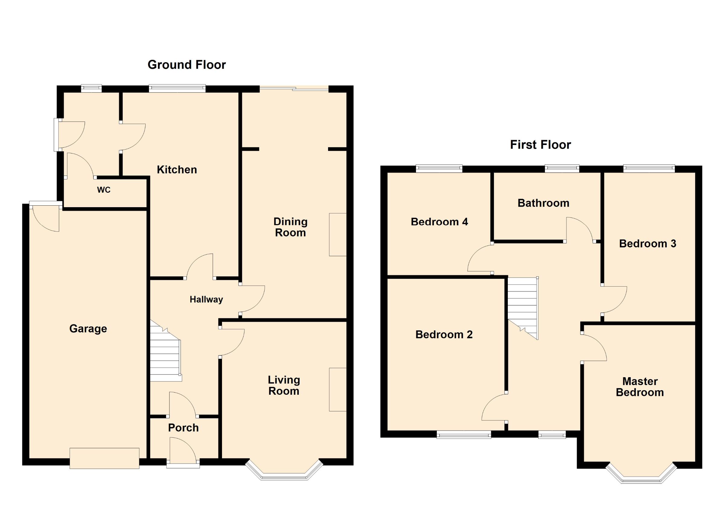 4 bed semi-detached house for sale in Woodfield Road, Peterborough - Property Floorplan