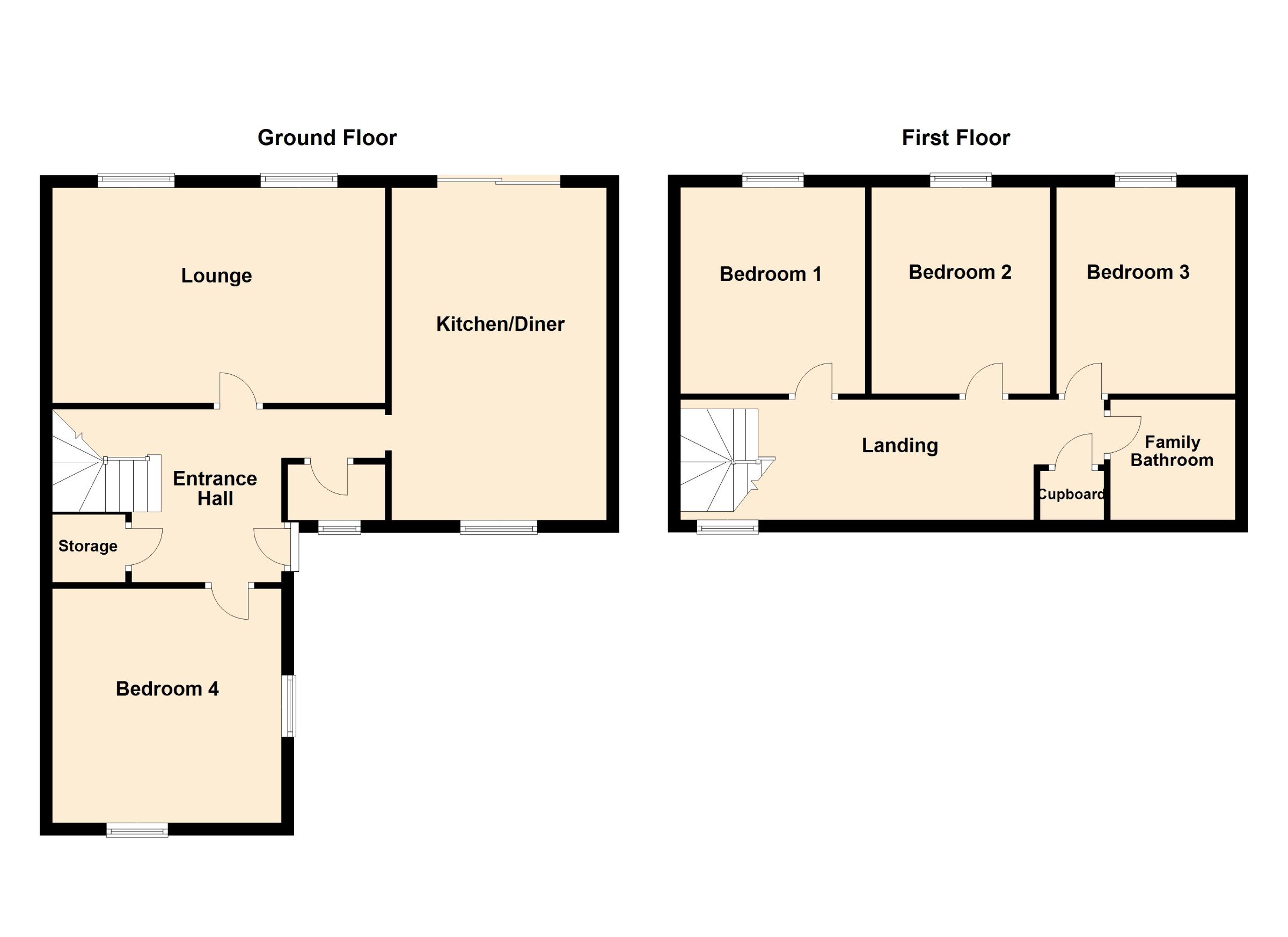 4 bed detached house for sale in Cleatham, Peterborough - Property Floorplan