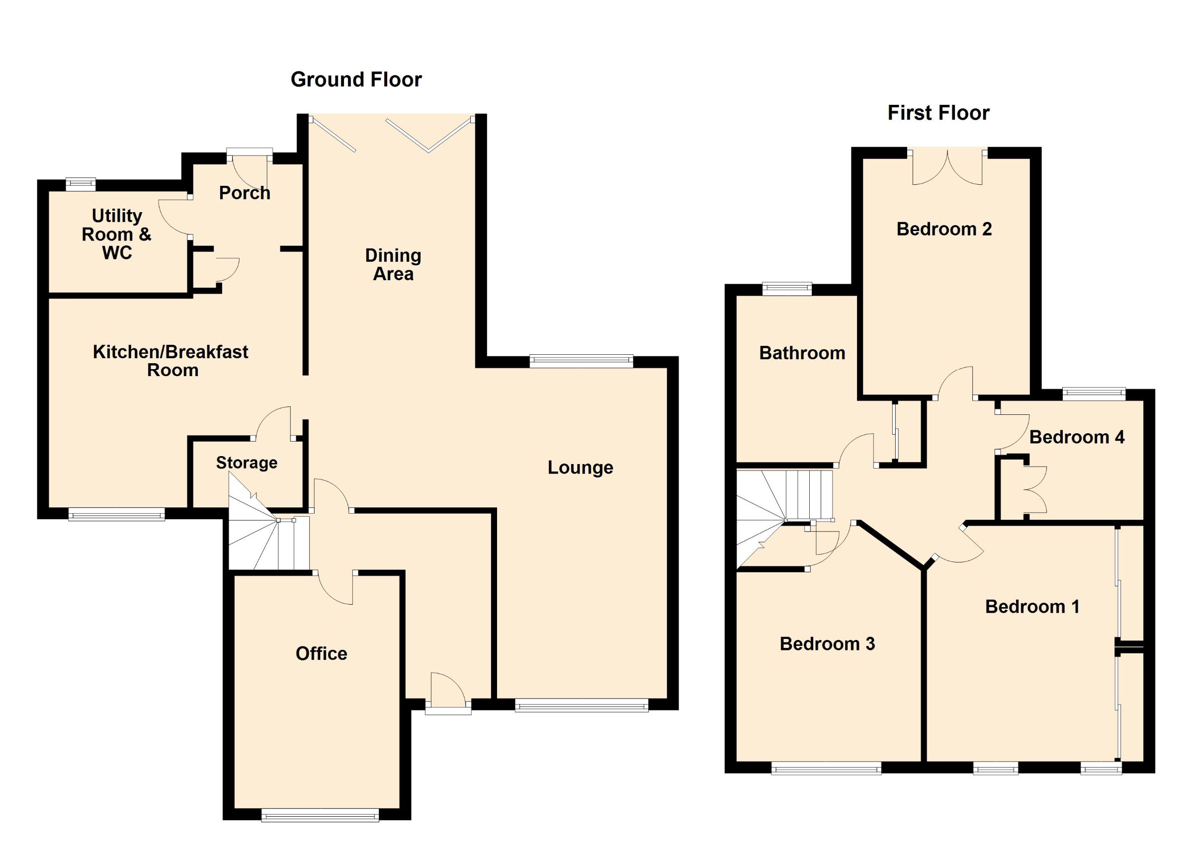 4 bed detached house for sale in Fletton Avenue, Peterborough - Property Floorplan