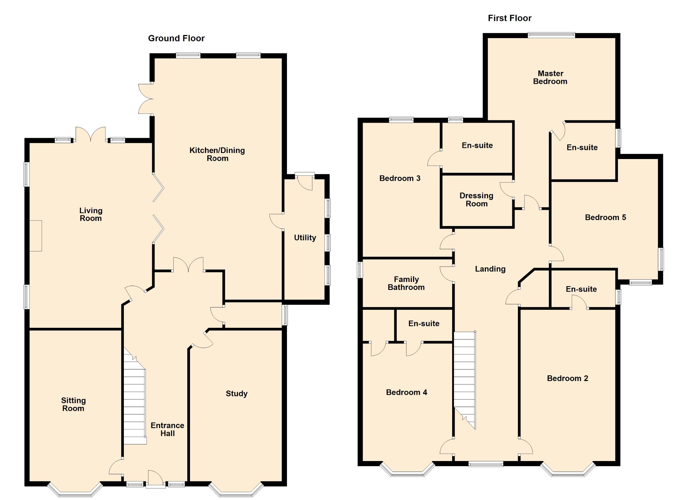 5 bed detached house for sale, Peterborough - Property Floorplan