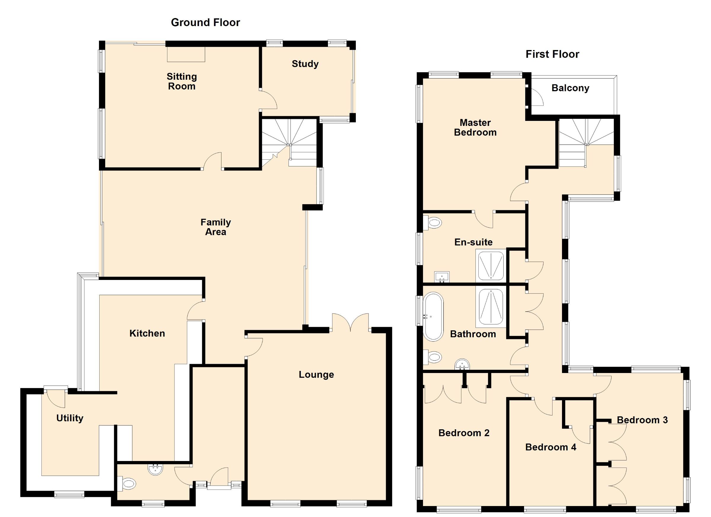 4 bed detached house for sale in Thorpe Meadows, Peterborough - Property Floorplan