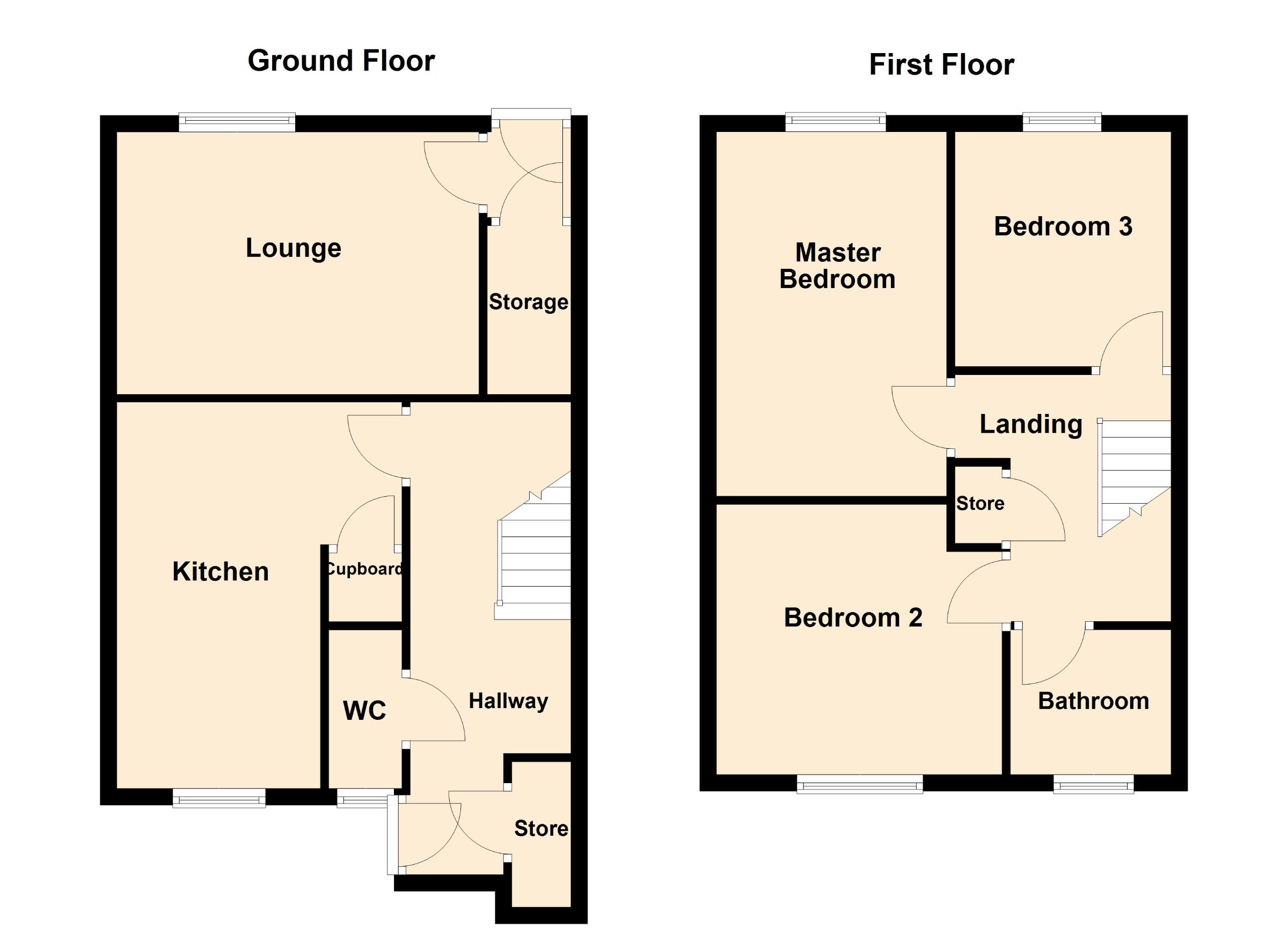 3 bed terraced house for sale in Manton, Peterborough - Property Floorplan