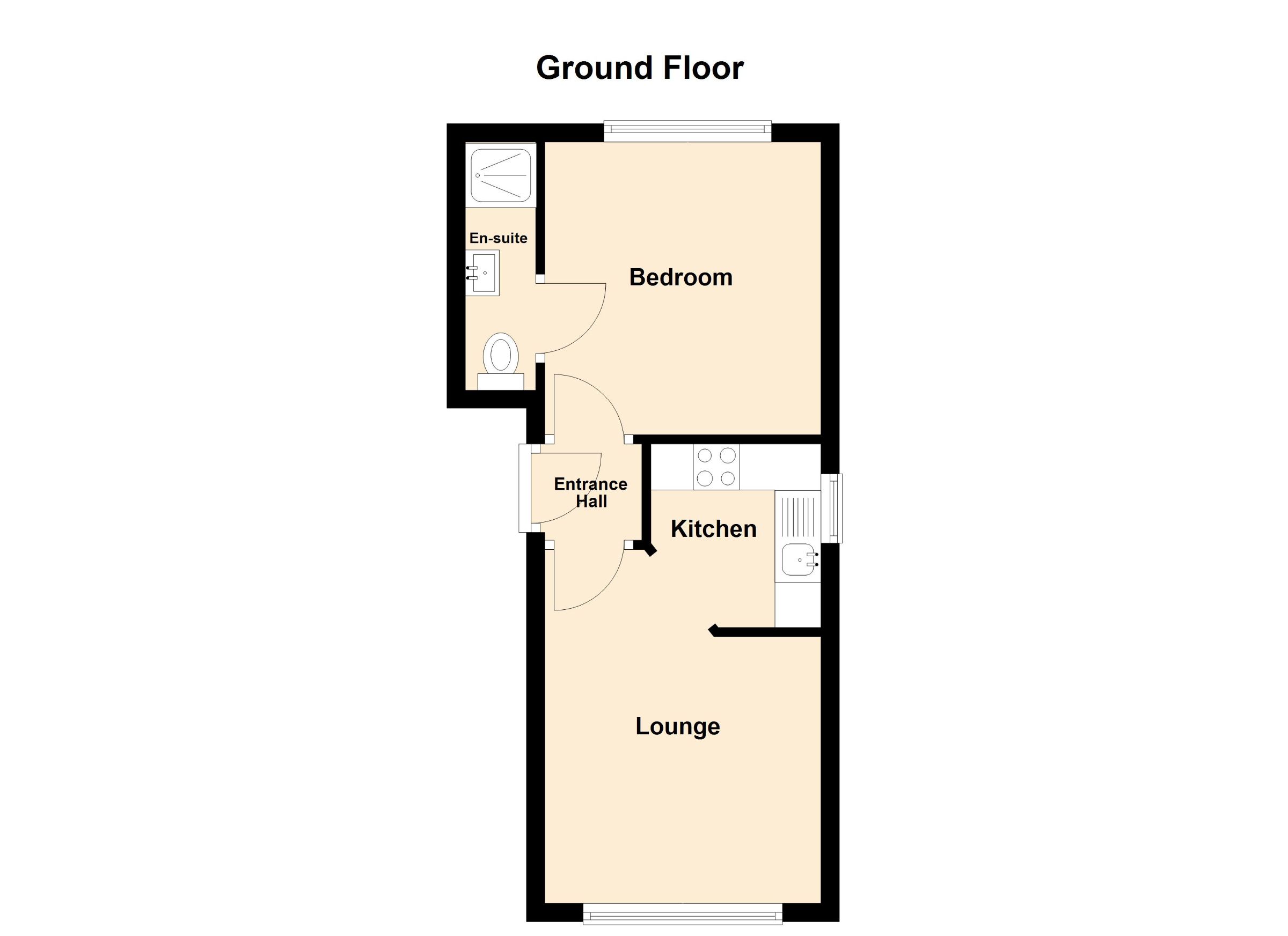 1 bed flat for sale in Pickering Court, Corby - Property Floorplan