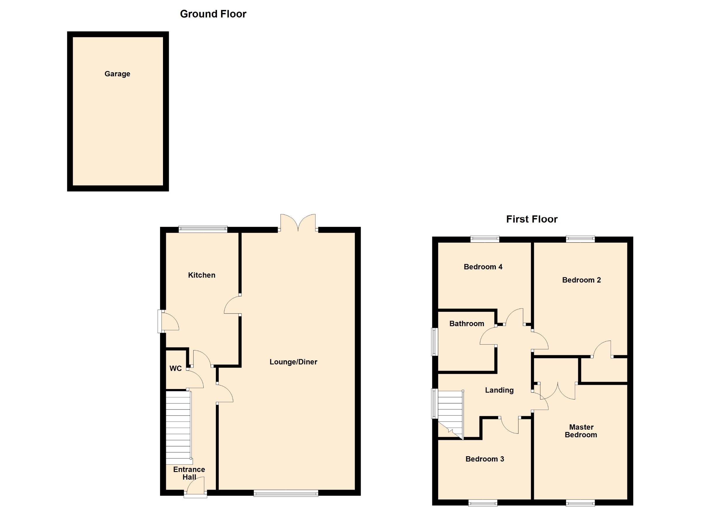 4 bed detached house for sale in Partridge Close, Peterborough - Property Floorplan