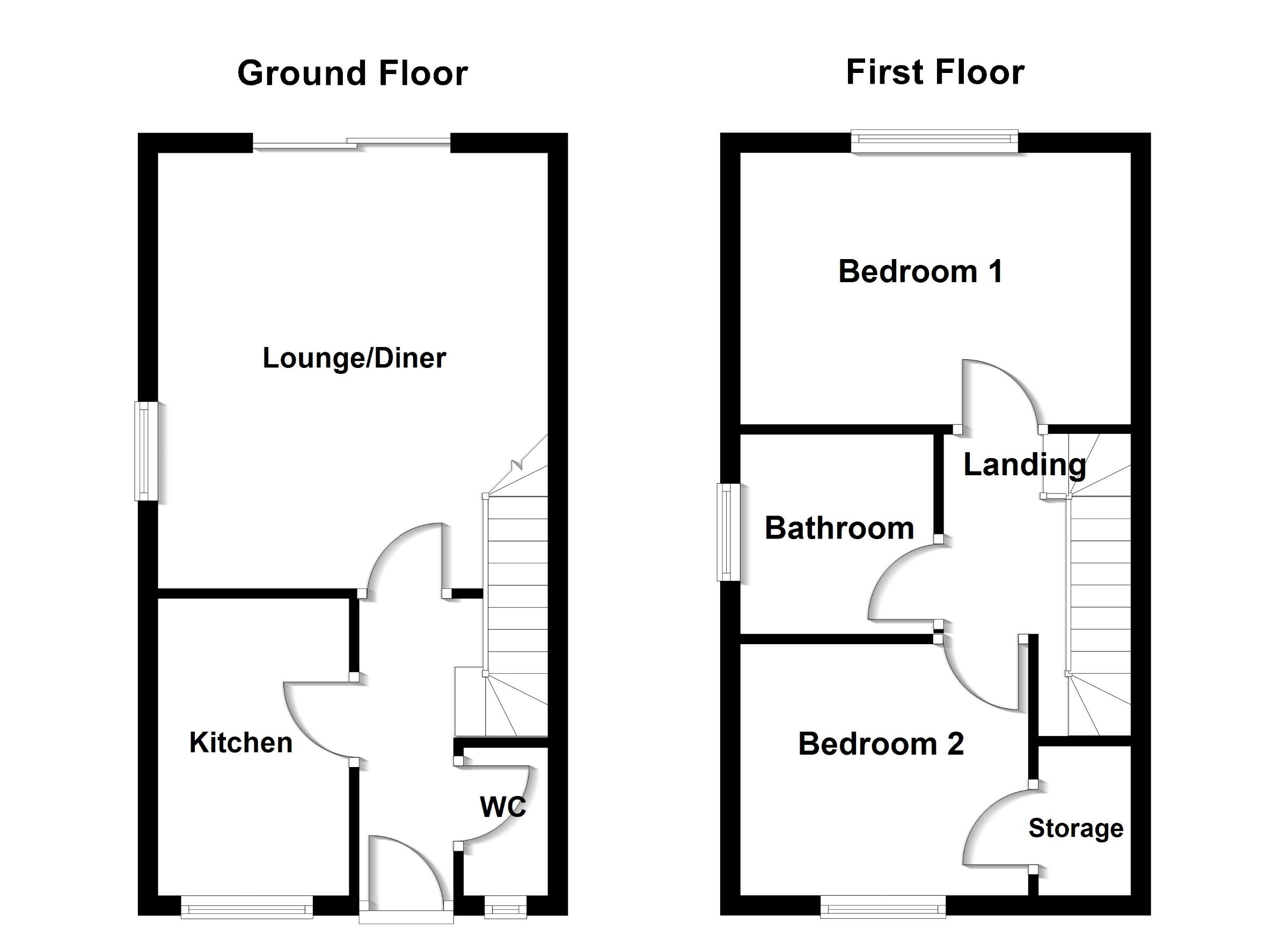 2 bed end of terrace house for sale in High Street, Peterborough - Property Floorplan