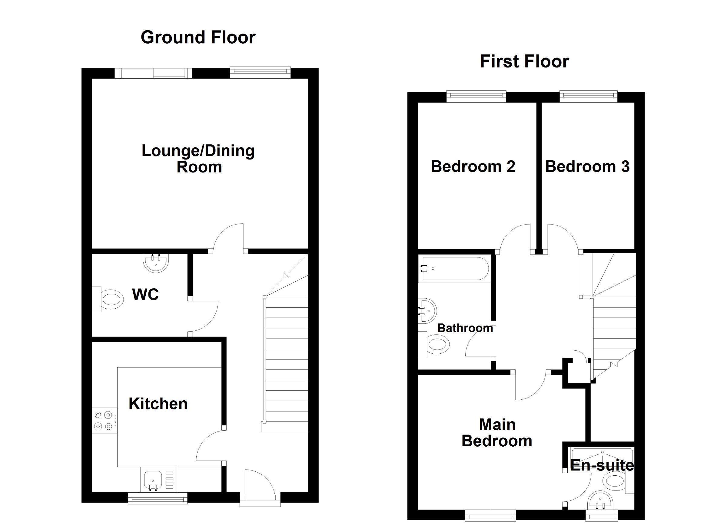 3 bed semi-detached house for sale in Lockwood Way, Peterborough - Property Floorplan