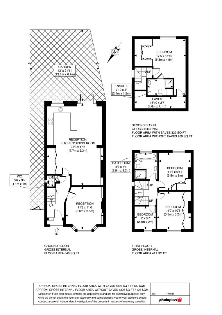 4 bed semi-detached house for sale in Springfield, Bushey - Property Floorplan