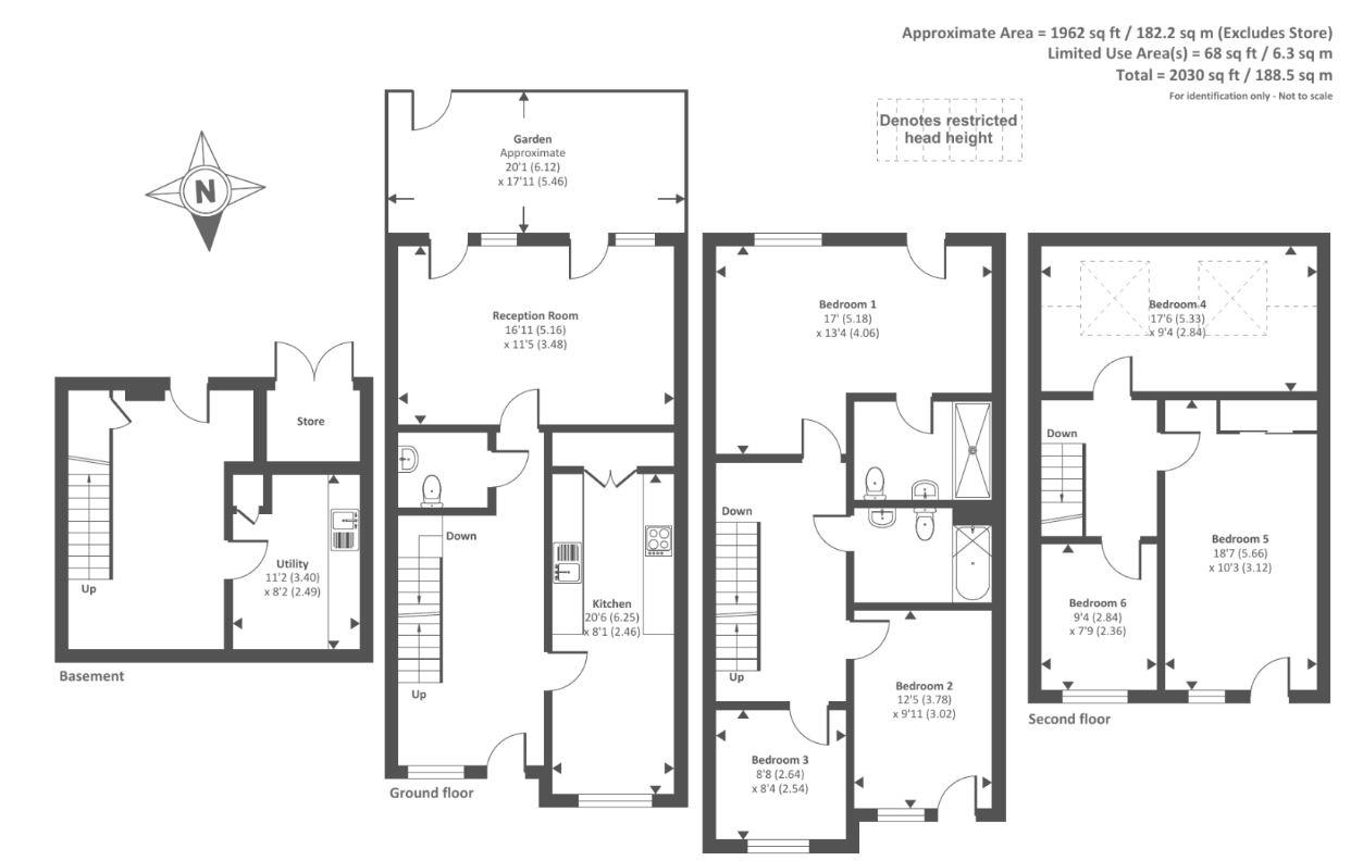 6 bed town house for sale in Ruskin Parade, Edgware - Property Floorplan