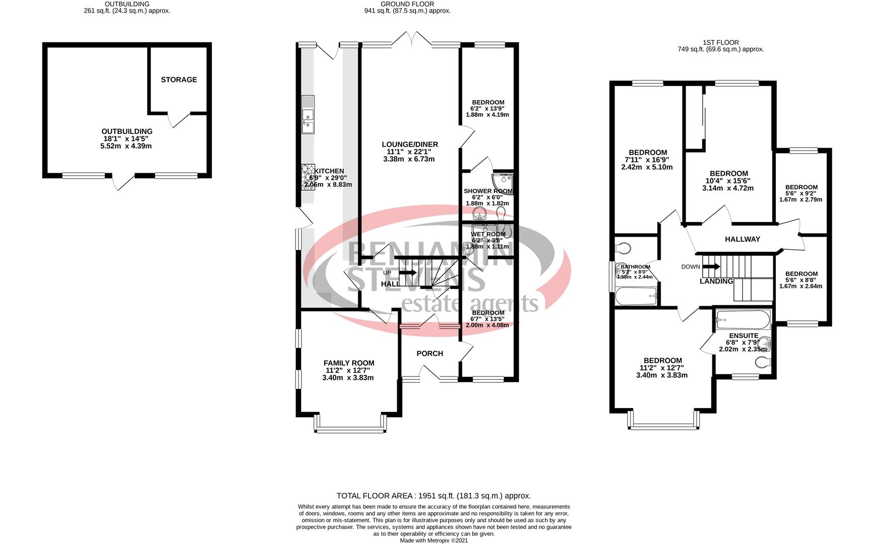 7 bed detached house for sale in Halfway Avenue, Luton - Property Floorplan