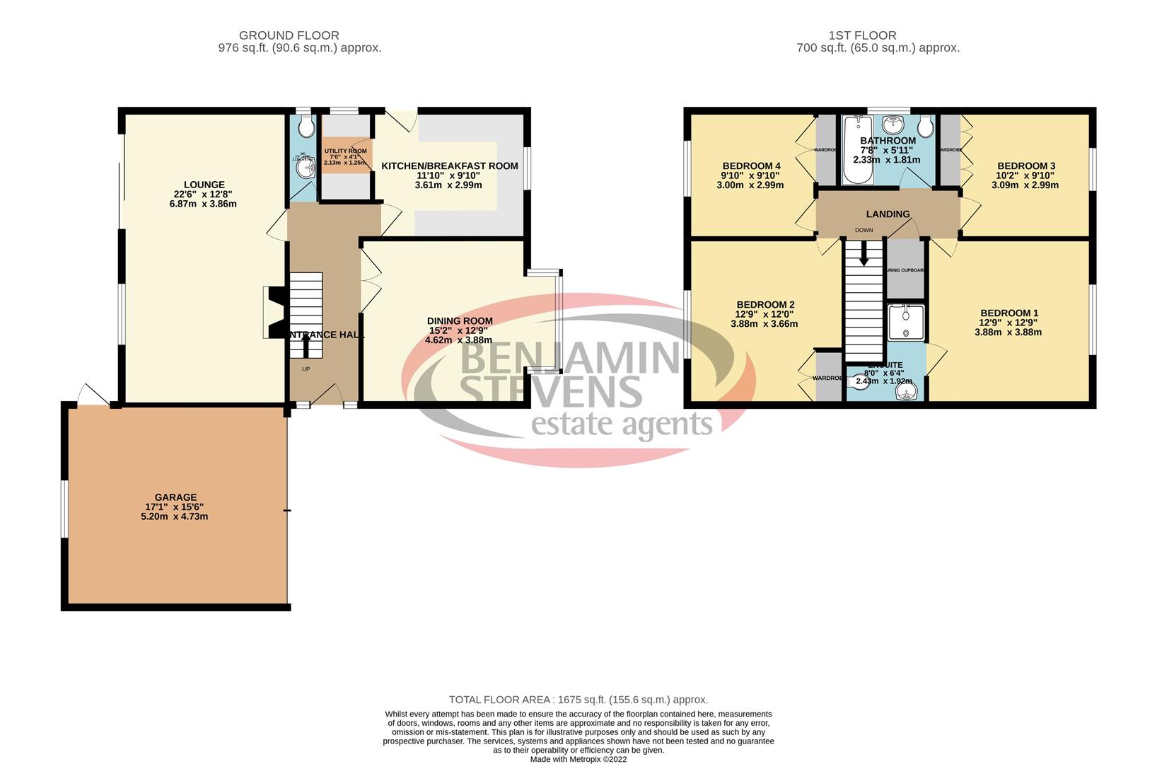 4 bed detached house for sale in Albany Close, Bushey - Property Floorplan
