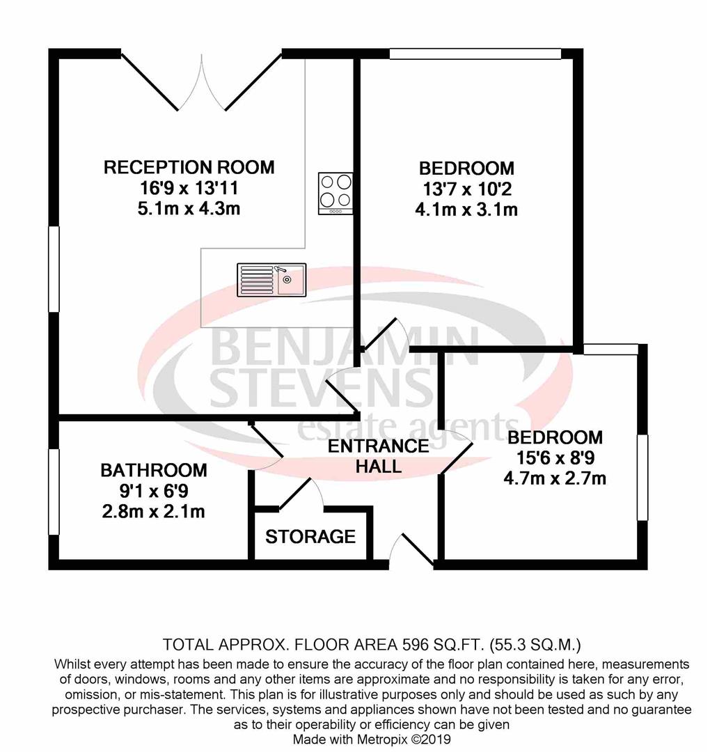 2 bed flat for sale in Aspen Place, Bushey - Property Floorplan