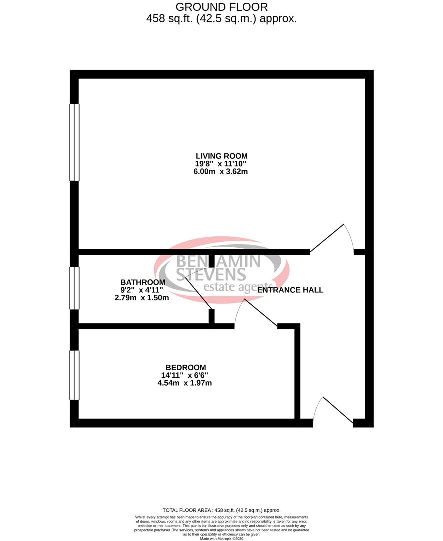 1 bed apartment for sale in Chandos Parade, Edgware - Property Floorplan