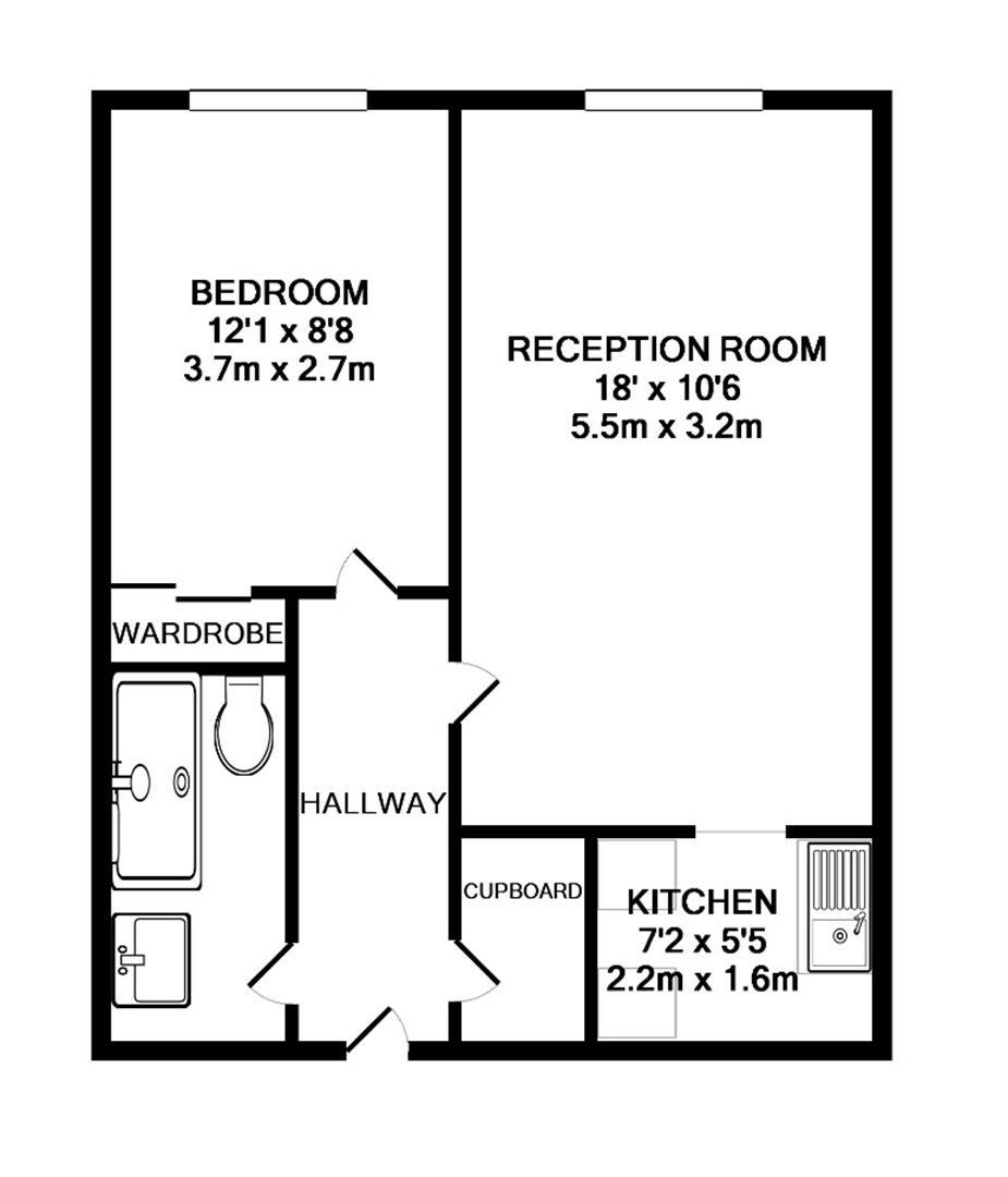 1 bed retirement property for sale in Elstree Road, Bushey - Property Floorplan