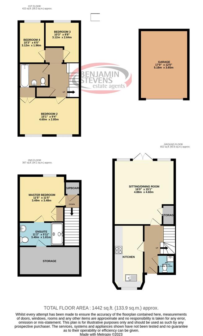 3 bed terraced house for sale in School Lane, Bushey - Property Floorplan