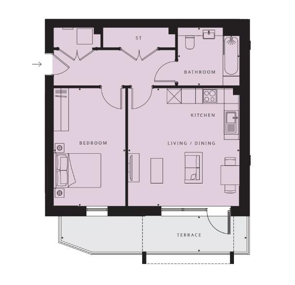 1 bed apartment for sale in Bittacy Hill, London - Property Floorplan