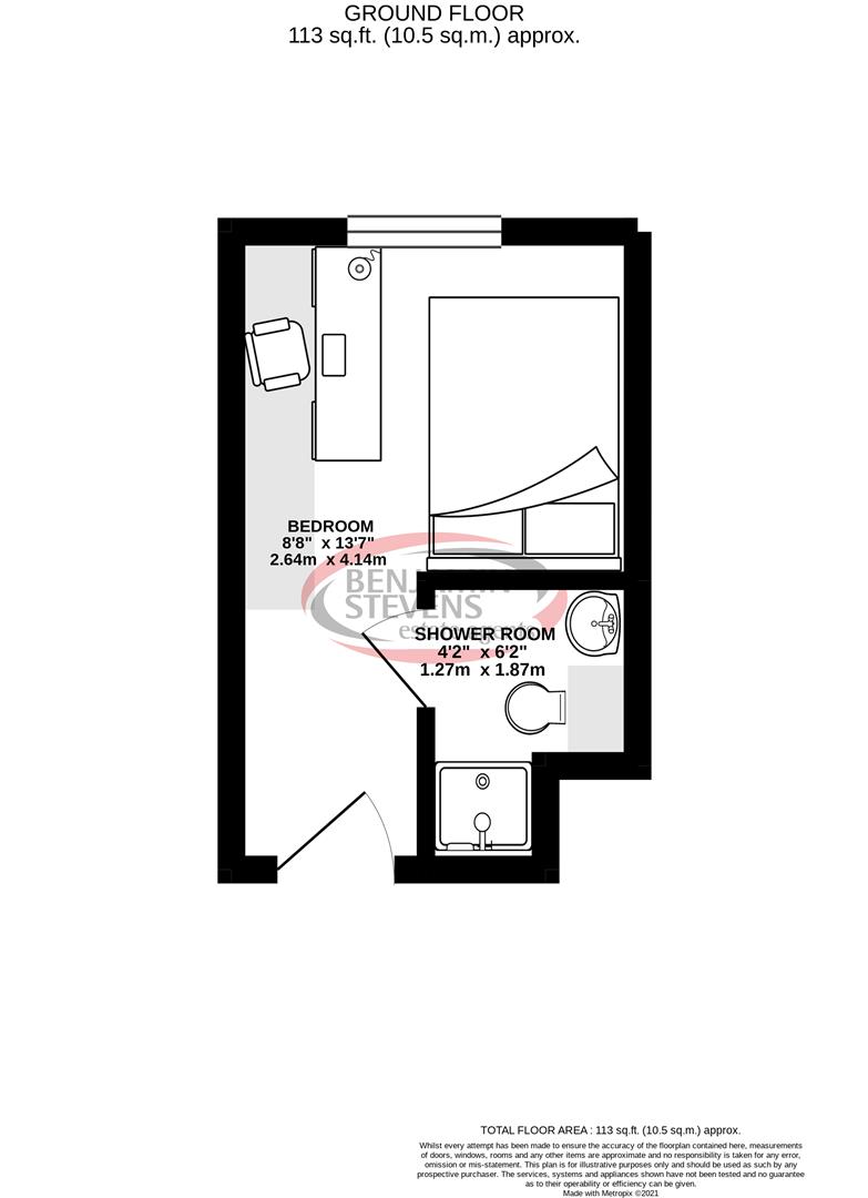 1 bed house share for sale in Park Street, Luton - Property Floorplan