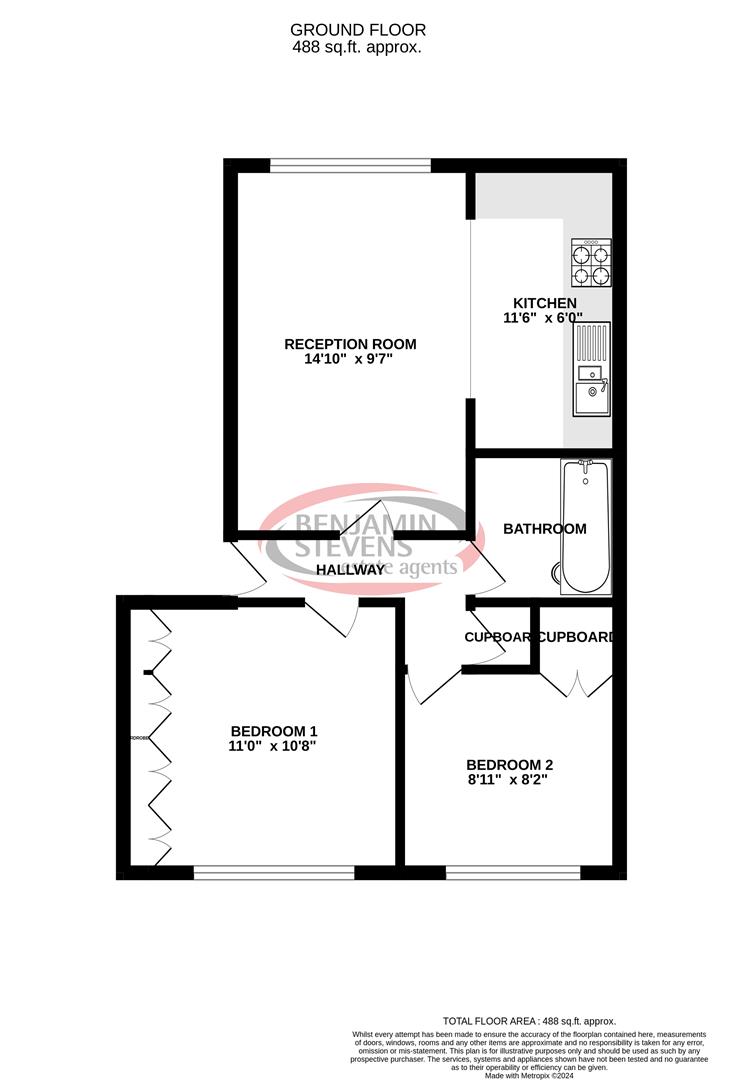 2 bed flat for sale in Springwood Crescent, Edgware - Property Floorplan