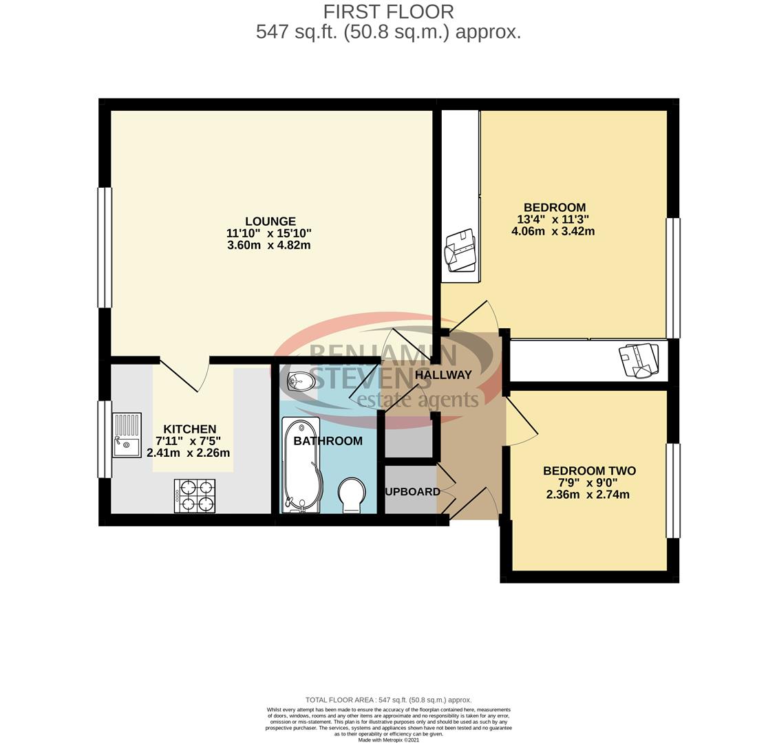 2 bed flat to rent in Chenies Court, Hemel Hempstead - Property Floorplan