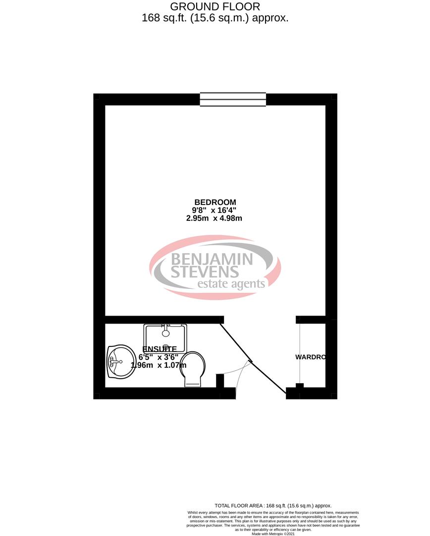 1 bed studio flat for sale in Dumfries Street, Luton - Property Floorplan