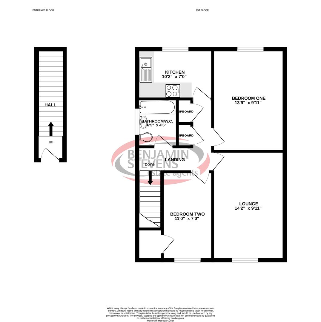 2 bed maisonette for sale in Luther Close, Edgware - Property Floorplan