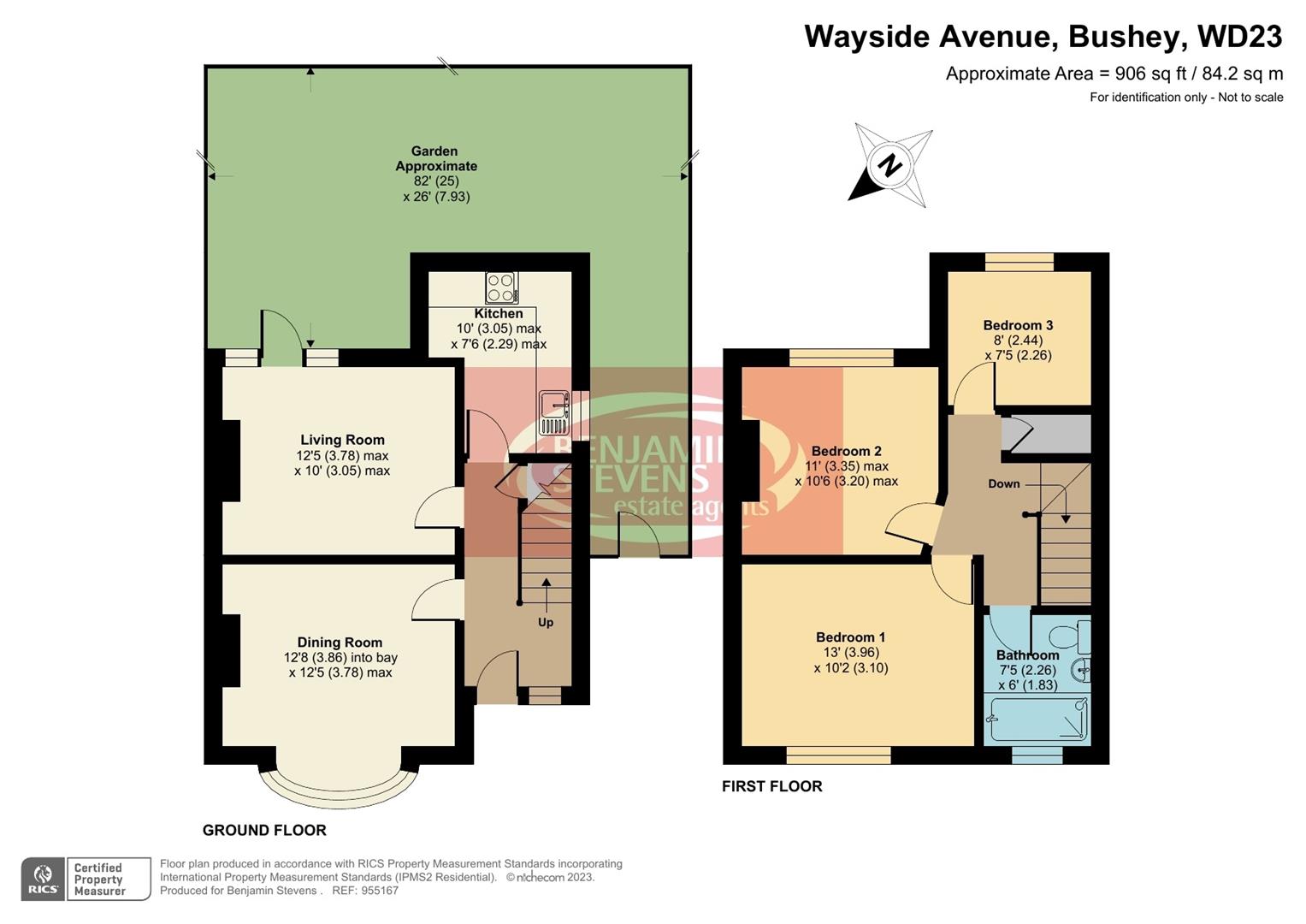 3 bed semi-detached house for sale in Wayside Avenue, Bushey - Property Floorplan