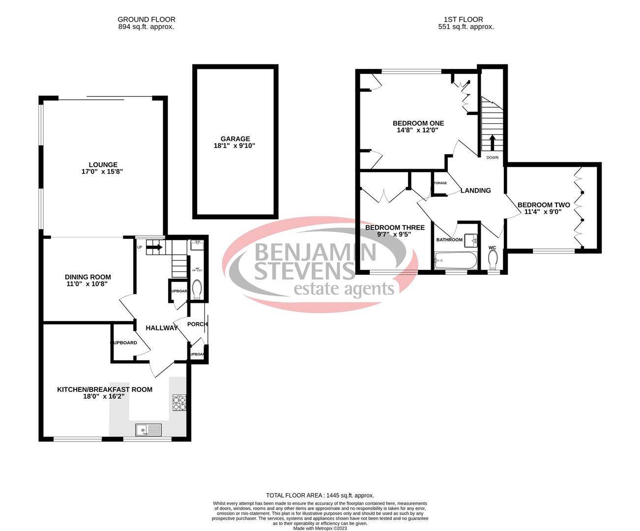 3 bed terraced house for sale in The Four Tubs, Bushey - Property Floorplan