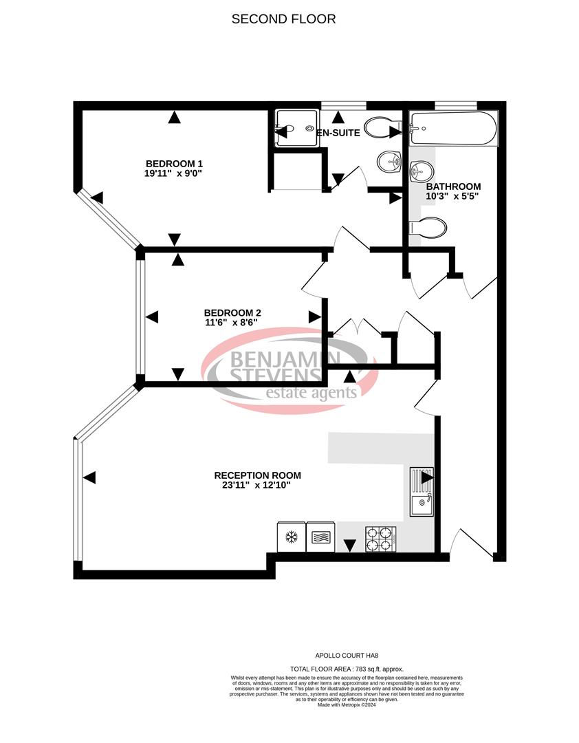 2 bed apartment for sale in Edgwarebury Lane, Edgware - Property Floorplan