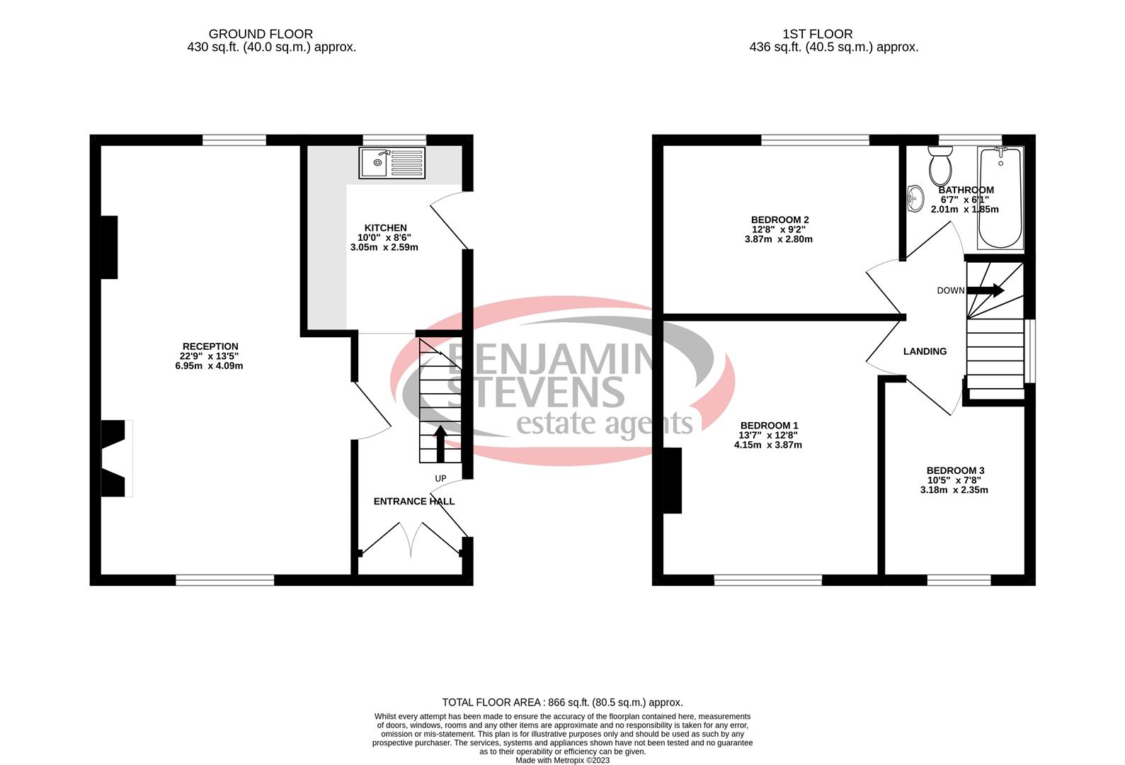 3 bed end of terrace house for sale in Blessbury Road, Edgware - Property Floorplan