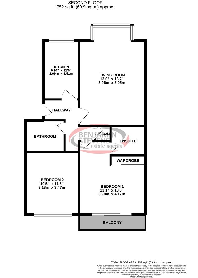 2 bed flat for sale in High Road, Bushey Heath - Property Floorplan