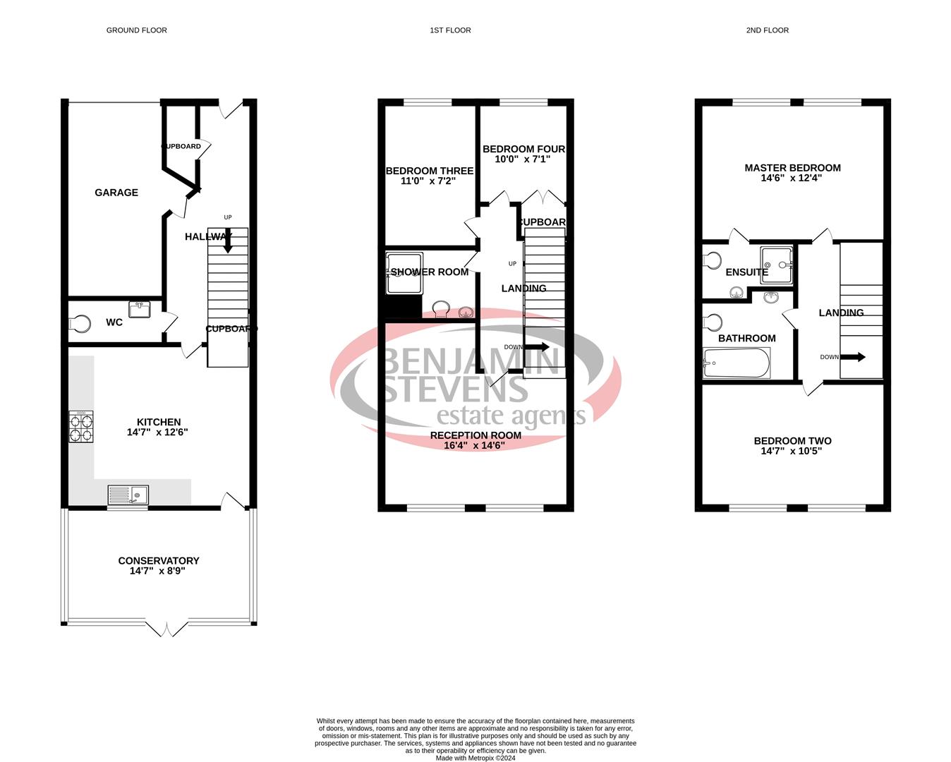 4 bed town house for sale in The Gateway, Watford - Property Floorplan
