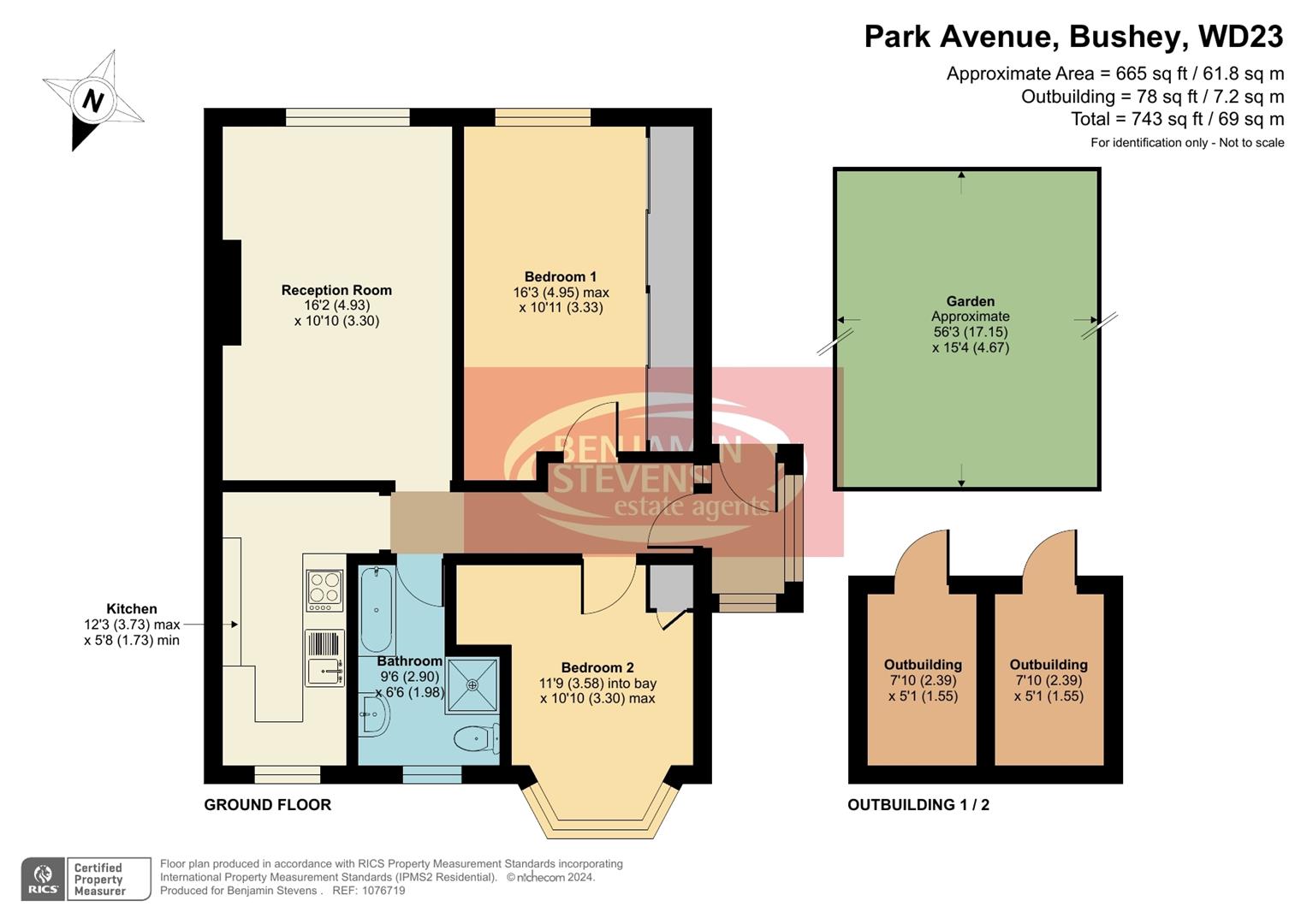 2 bed maisonette for sale in Park Avenue, Bushey - Property Floorplan
