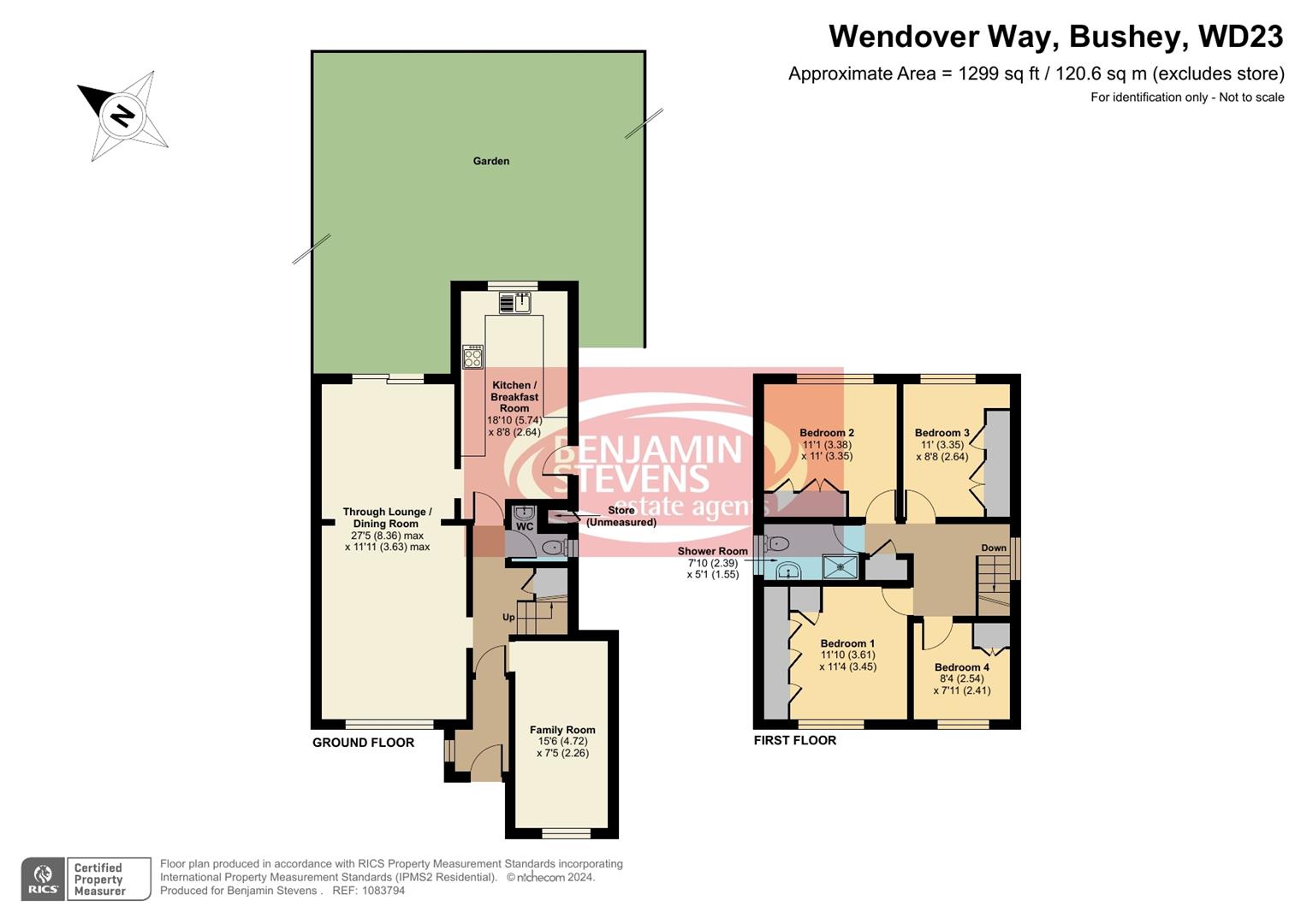 4 bed detached house for sale in Wendover Way, Bushey - Property Floorplan