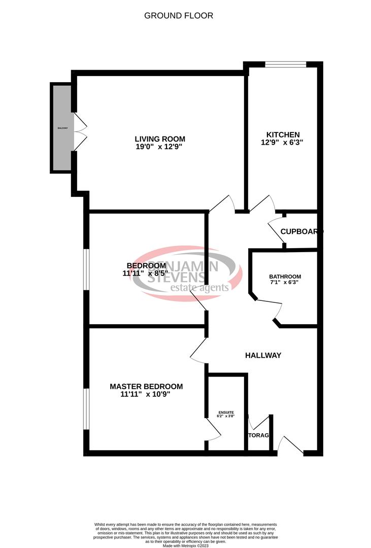 2 bed flat for sale in Stonegrove, Edgware - Property Floorplan