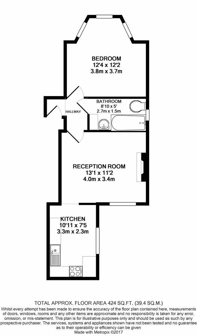 1 bed flat to rent in Bushey Hall Road, Bushey - Property Floorplan