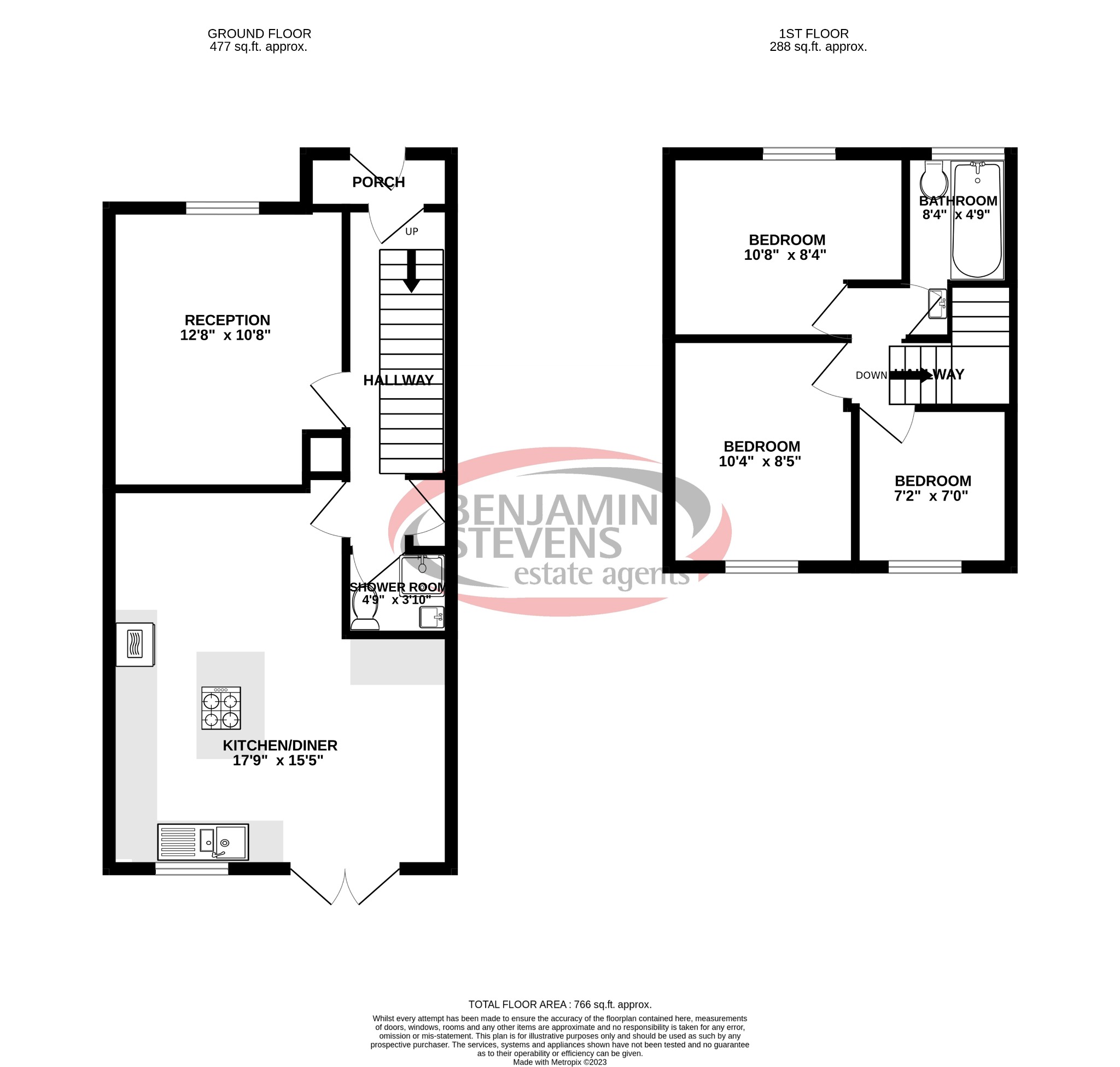 3 bed terraced house to rent in Banstock Road, Edgware - Property Floorplan