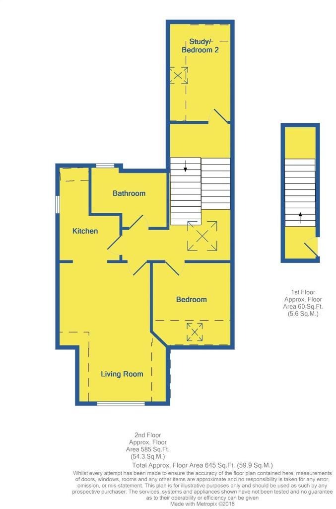2 bed flat to rent in Kingsfield Road, Watford - Property Floorplan