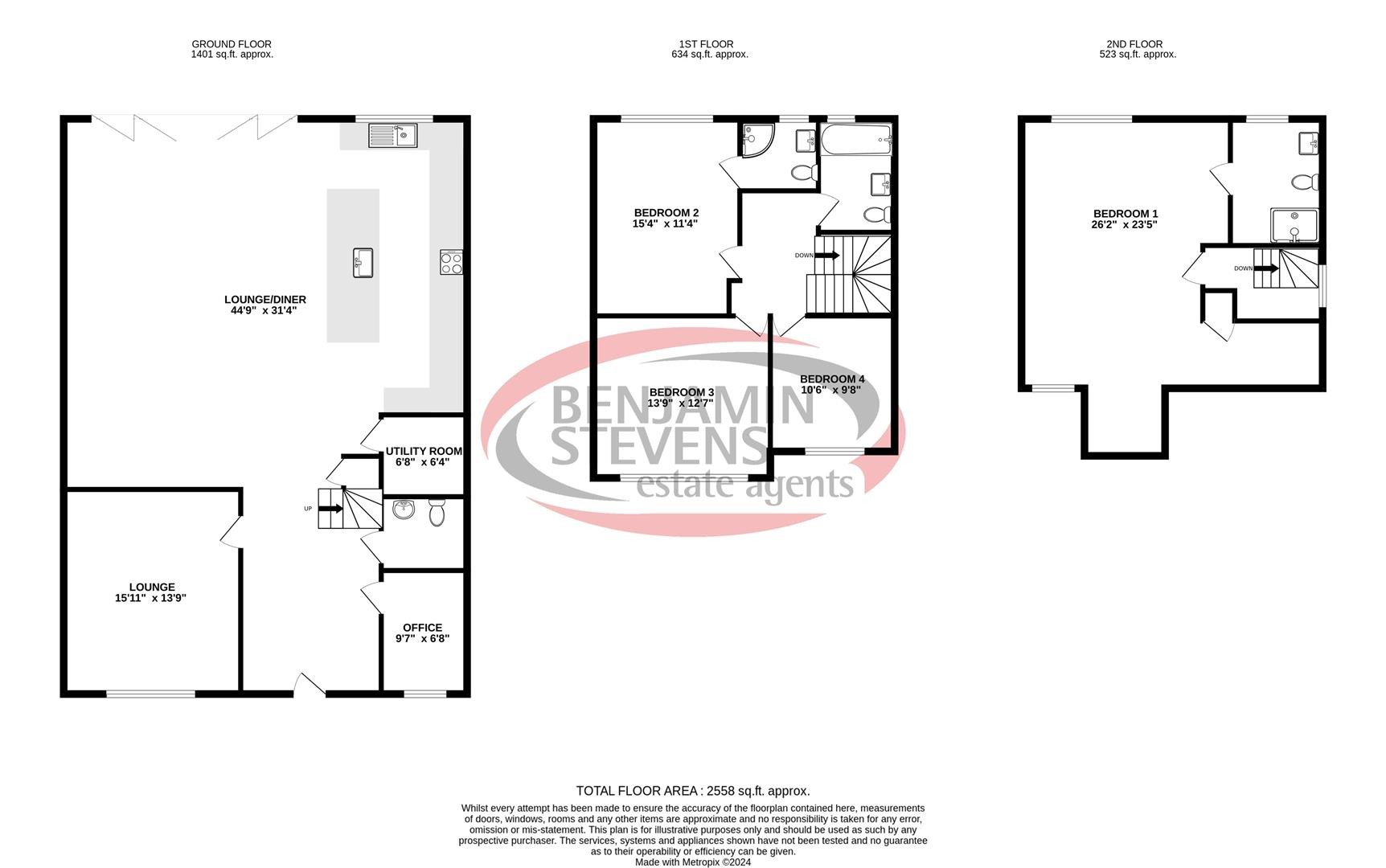 4 bed detached house to rent in Broadfields Avenue, Edgware - Property Floorplan