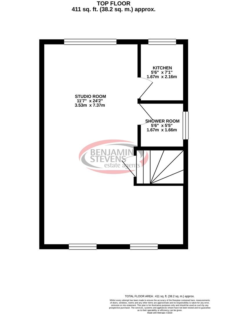Studio flat to rent in The Loning, Greater London - Property Floorplan